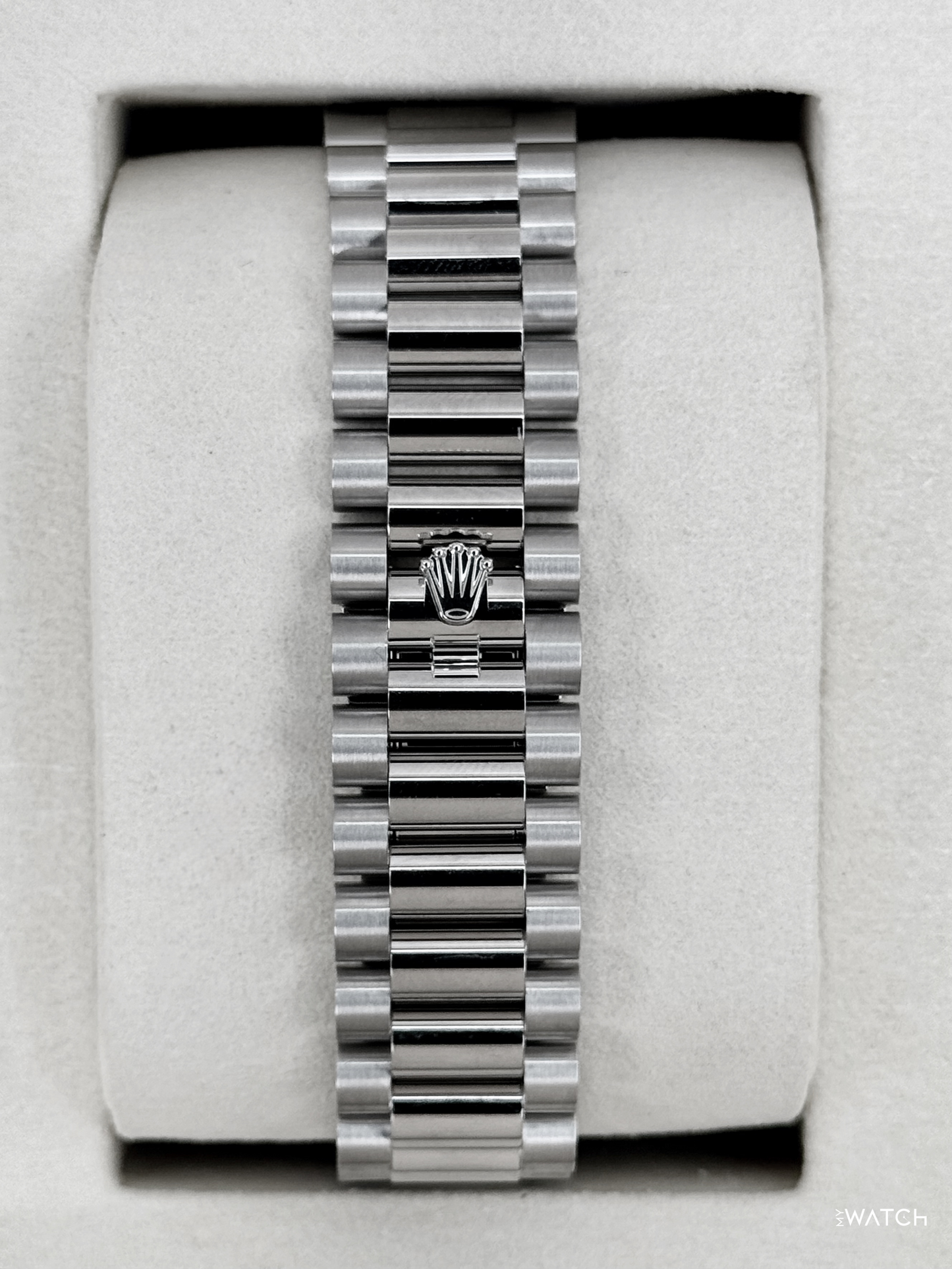 NEW 2026 Rolex Day-Date Platinum 36mm 128236 Ice Blue Roman Dial - MyWatchLLC