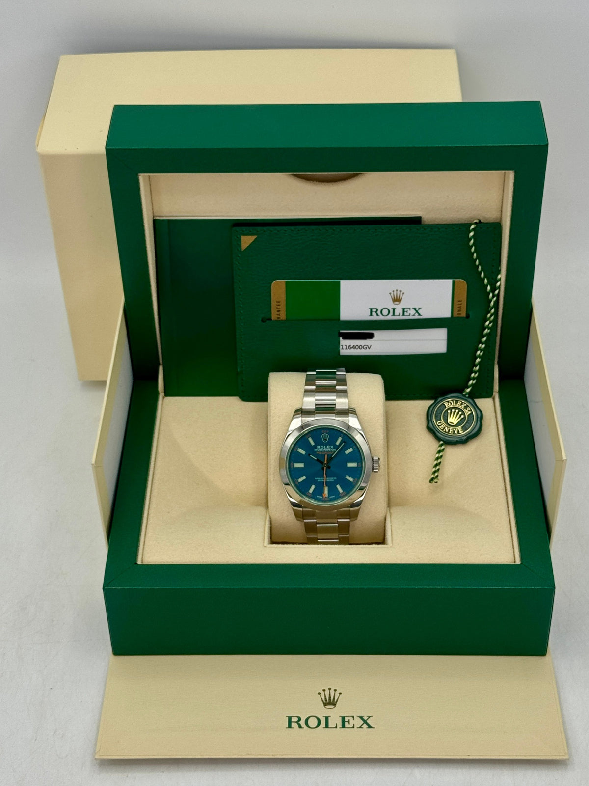 2020 Rolex Milgauss 40mm 116400GV Stainless Steel Blue Dial