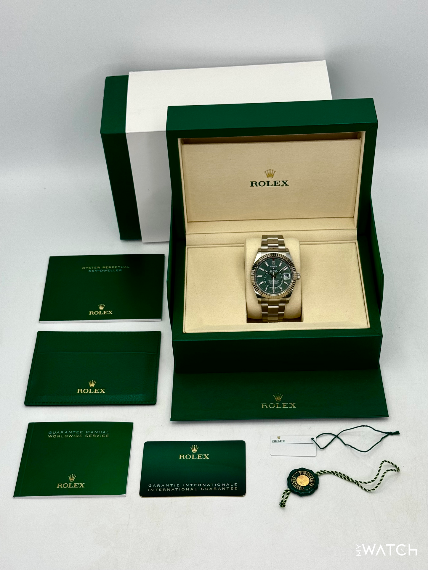 2025 Rolex Sky-Dweller 42mm 336934 Oyster Green Dial - MyWatchLLC