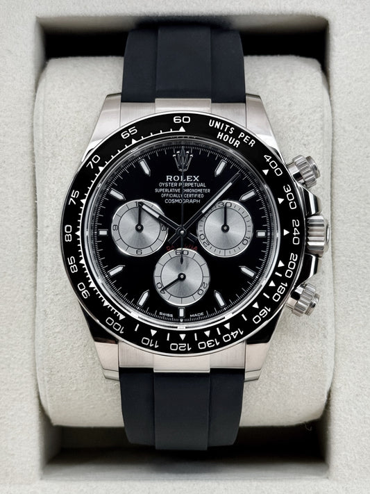 2025 Rolex Daytona 40mm 126519LN White Gold Oysterflex Black Dial
