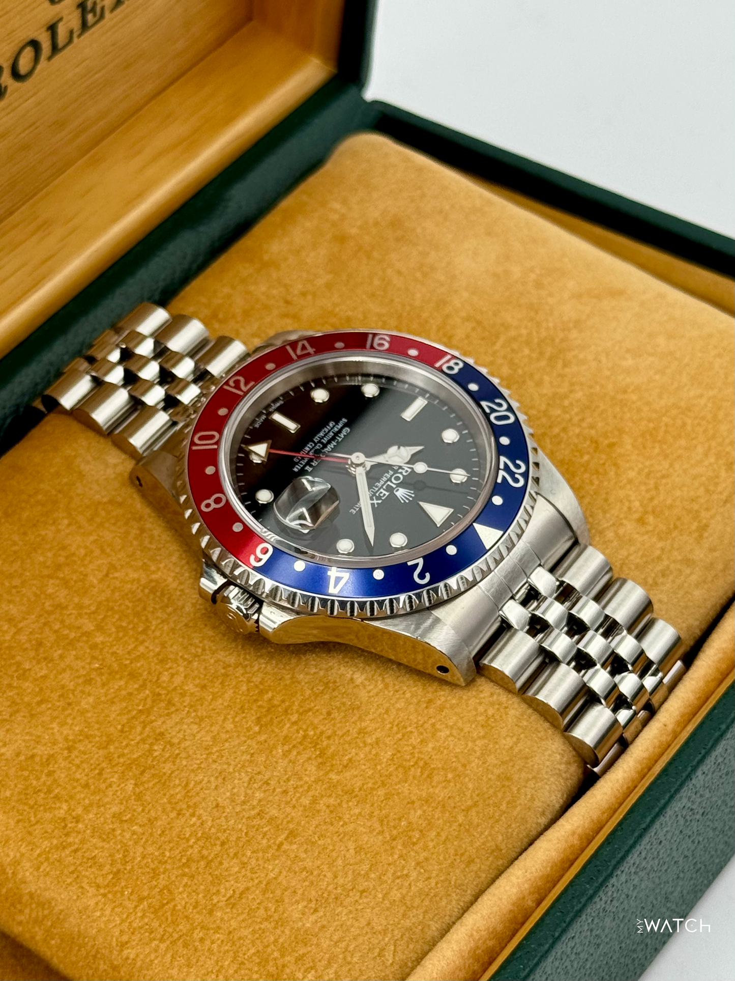 2001 Rolex GMT Master II "Pepsi" 40mm 16710 Stainless Steel "Collectors Set" - MyWatchLLC