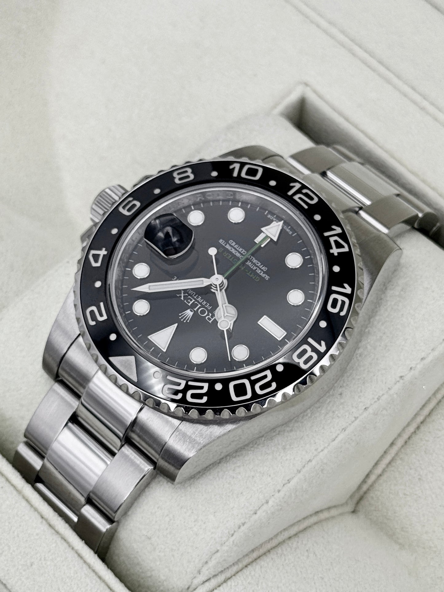 2007 Rolex GMT-Master II 40mm 116710LN Stainless Steel Black Dial (Rolex Service Card)