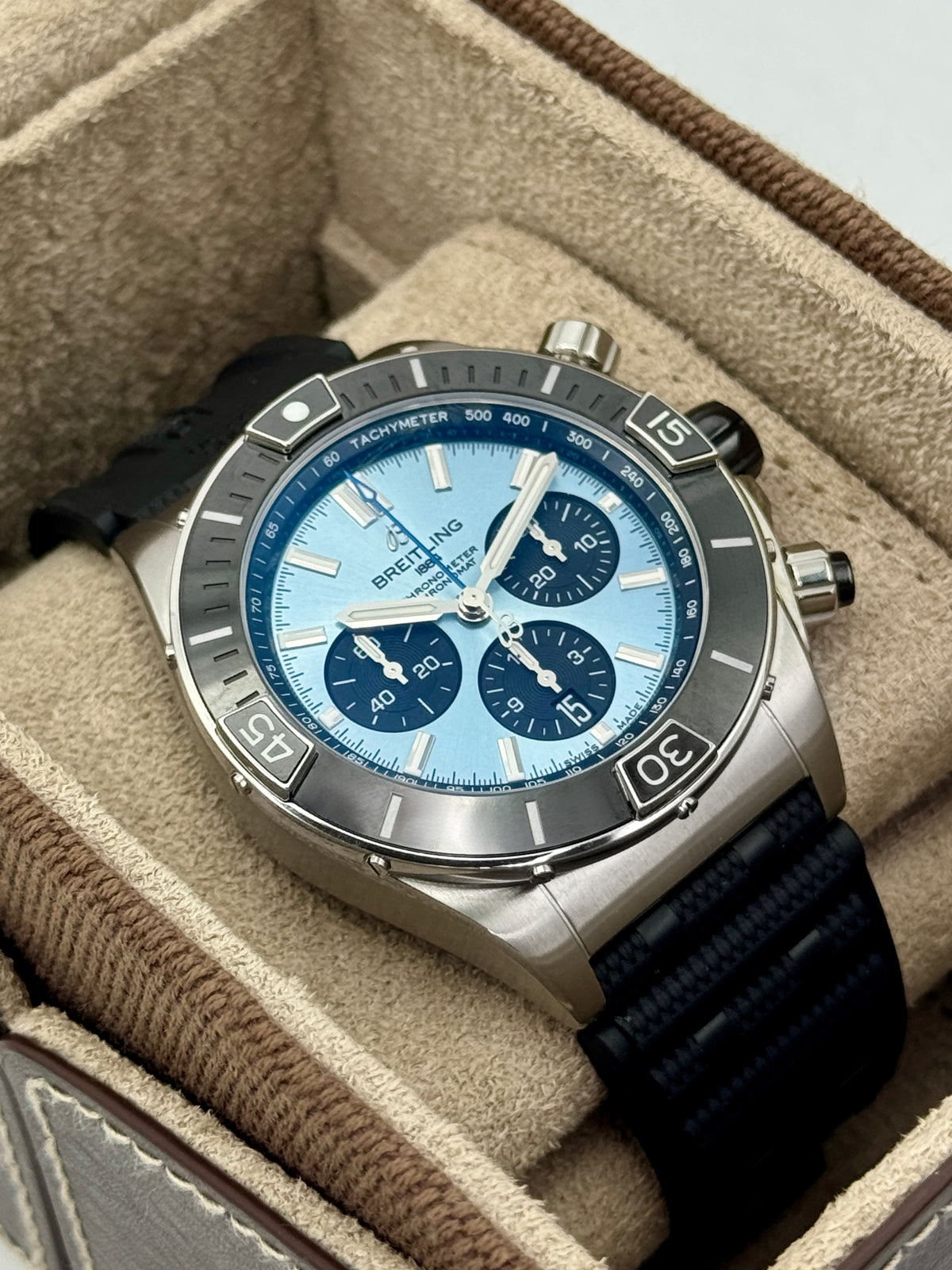 2026 Breitling Super Chronomat B01 44mm PB0136 Stainless Steel Blue Dial