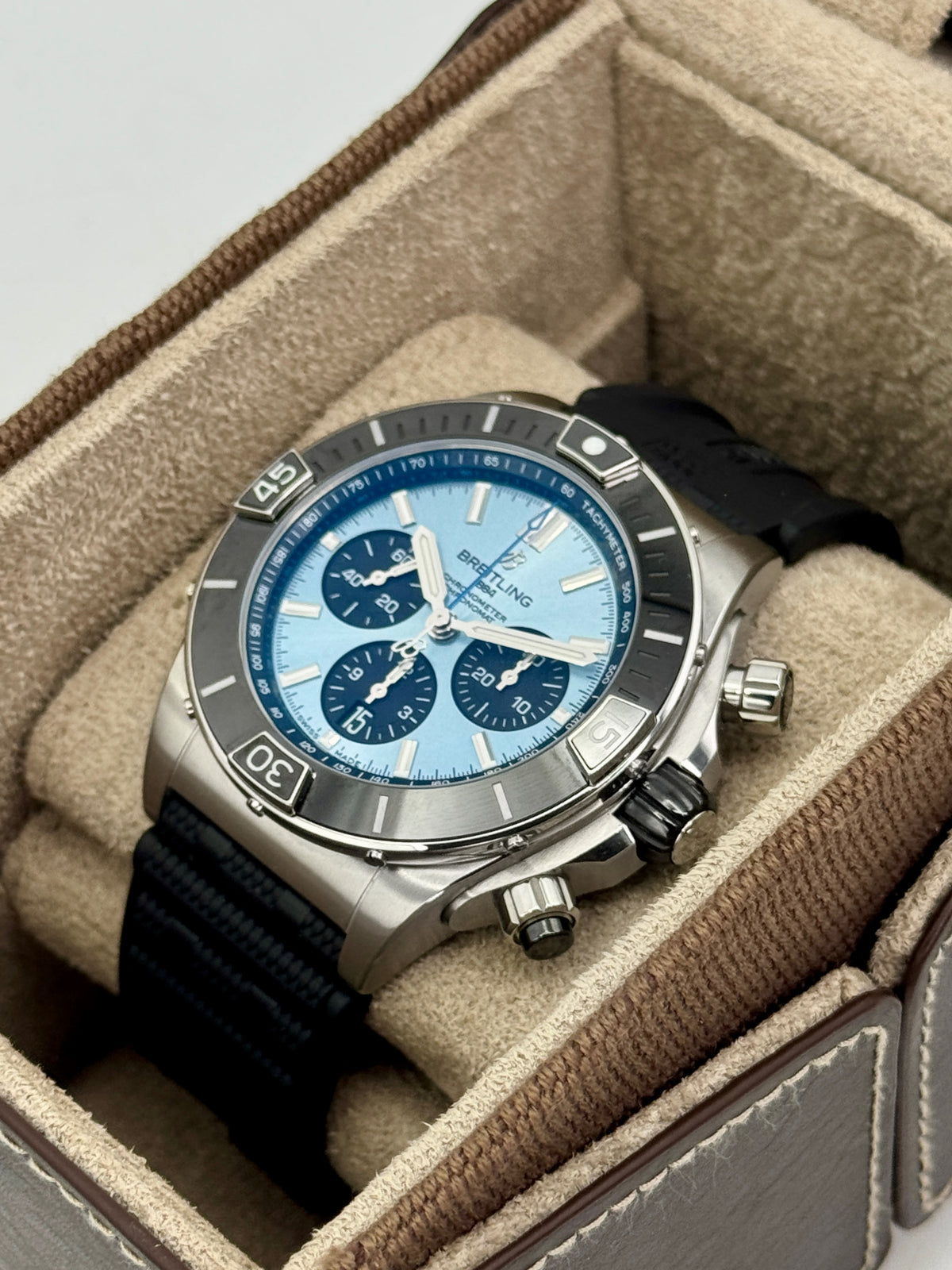 2026 Breitling Super Chronomat B01 44mm PB0136 Stainless Steel Blue Dial