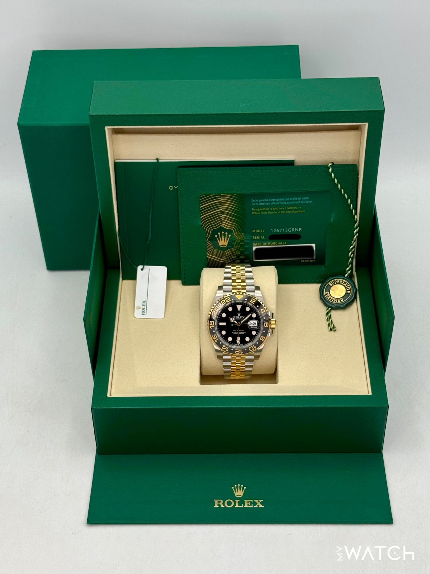 NEW 2025 Rolex GMT-Master II 40mm 126713GRNR Two-Tone Jubilee - MyWatchLLC