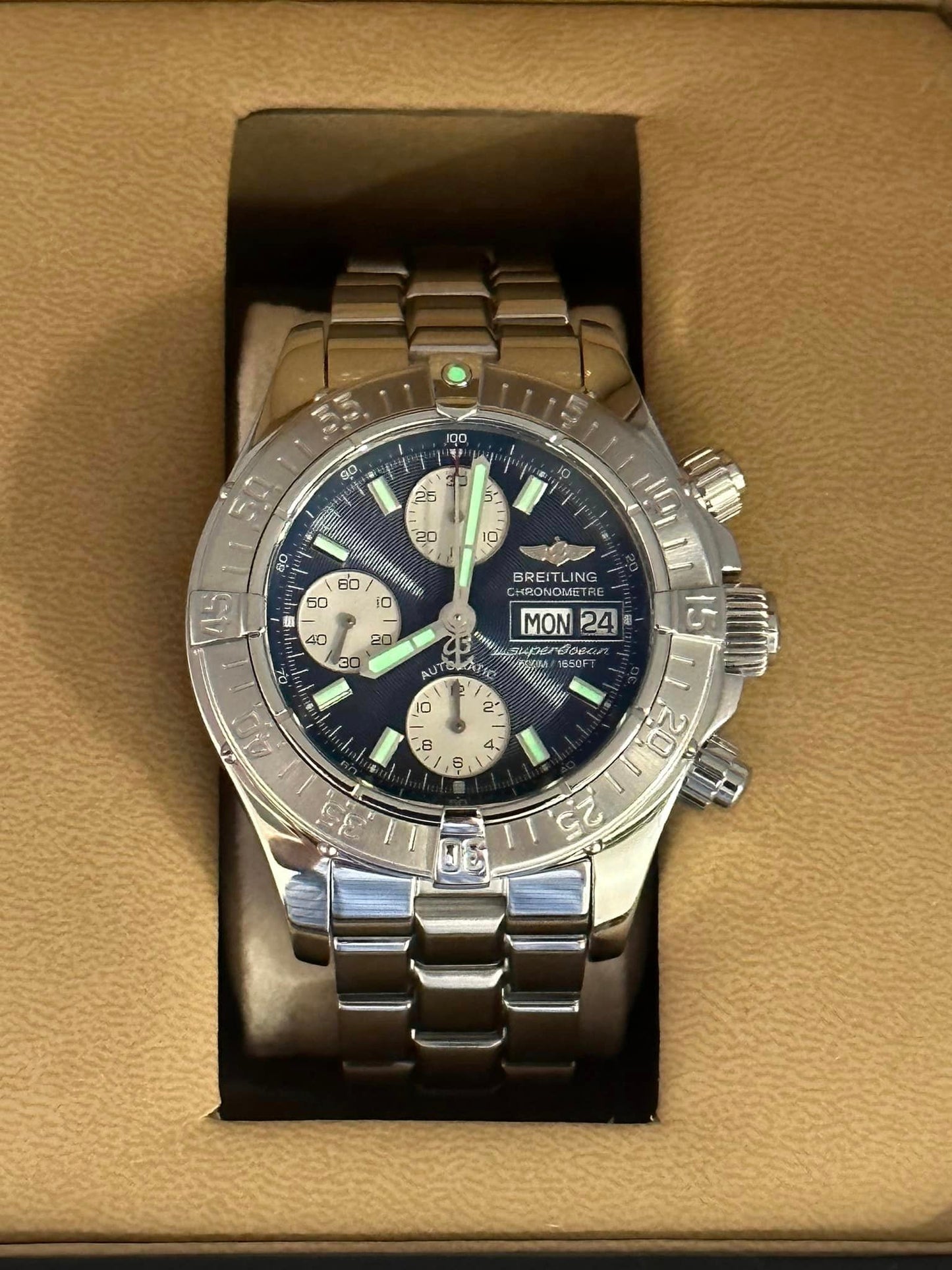2004 Breitling Superocean Chrono. II 42mm A13340 Stainless Steel Blue - MyWatchLLC