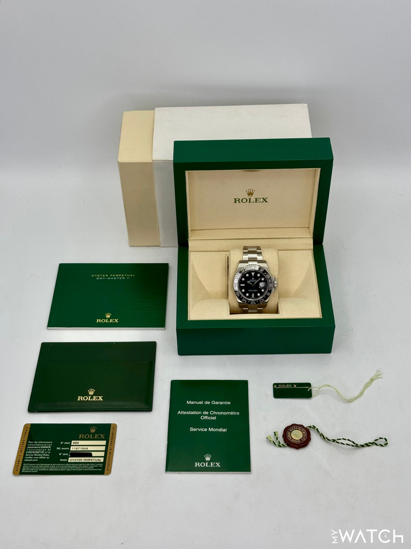 2015 Rolex GMT-Master II 40mm 116710LN Stainless Steel Black Dial - MyWatchLLC