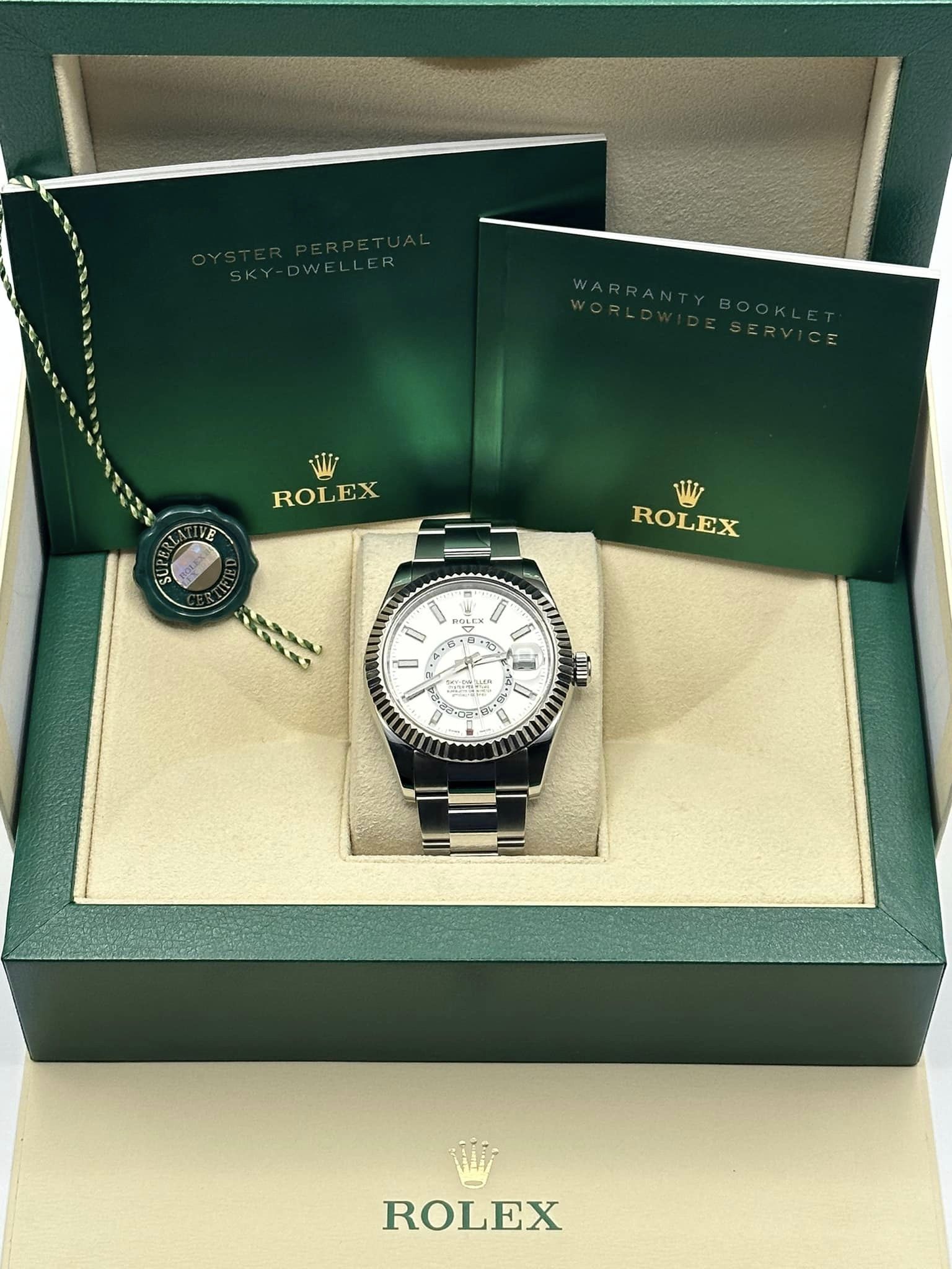 Rolex Sky-Dweller 326934 Stainless Steel White Dial - MyWatchLLC