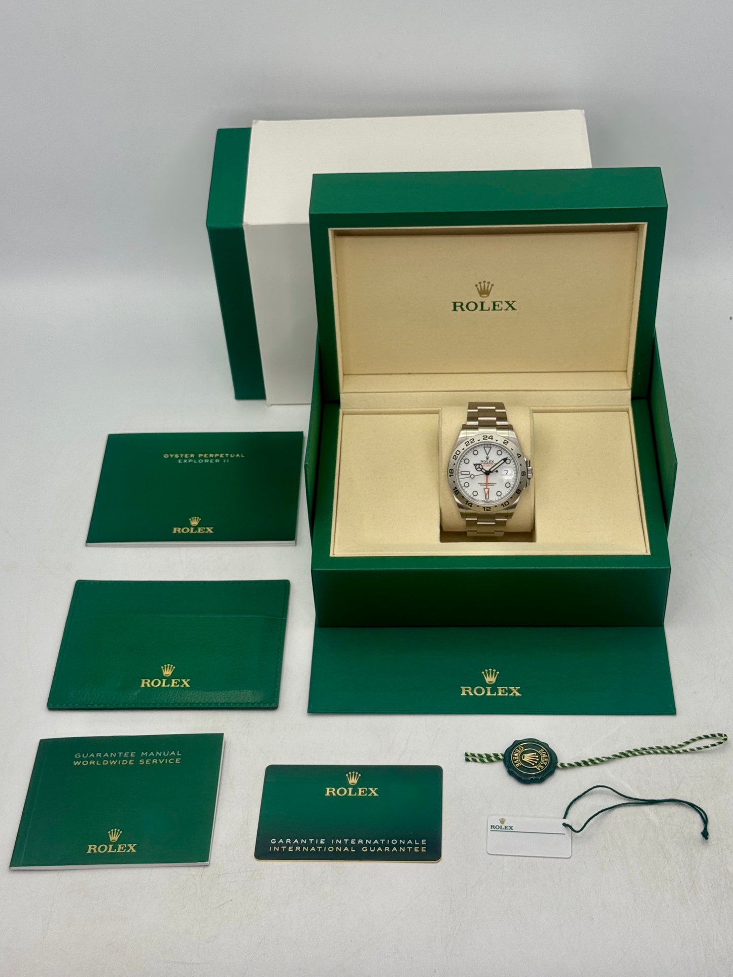 2026 Rolex Explorer II 42mm 226570 Stainless Steel Polar White Dial