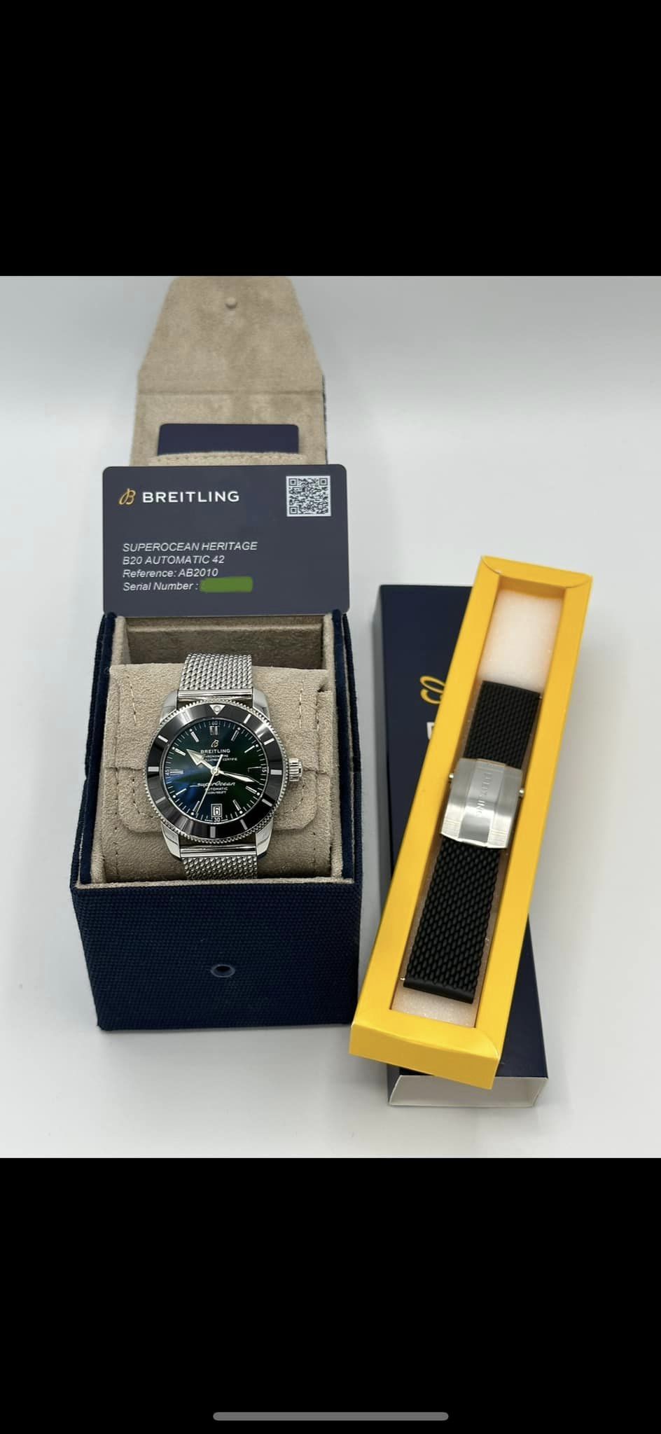 2023 Breitling Superocean Heritage 42mm AB2010 Stainless Steel Green Dial - MyWatchLLC