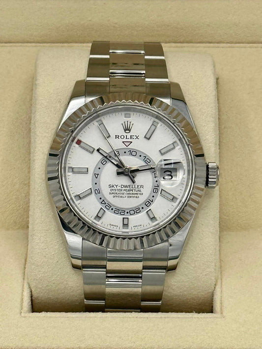 Rolex Sky-Dweller 326934 Stainless Steel White Index Dial - MyWatchLLC