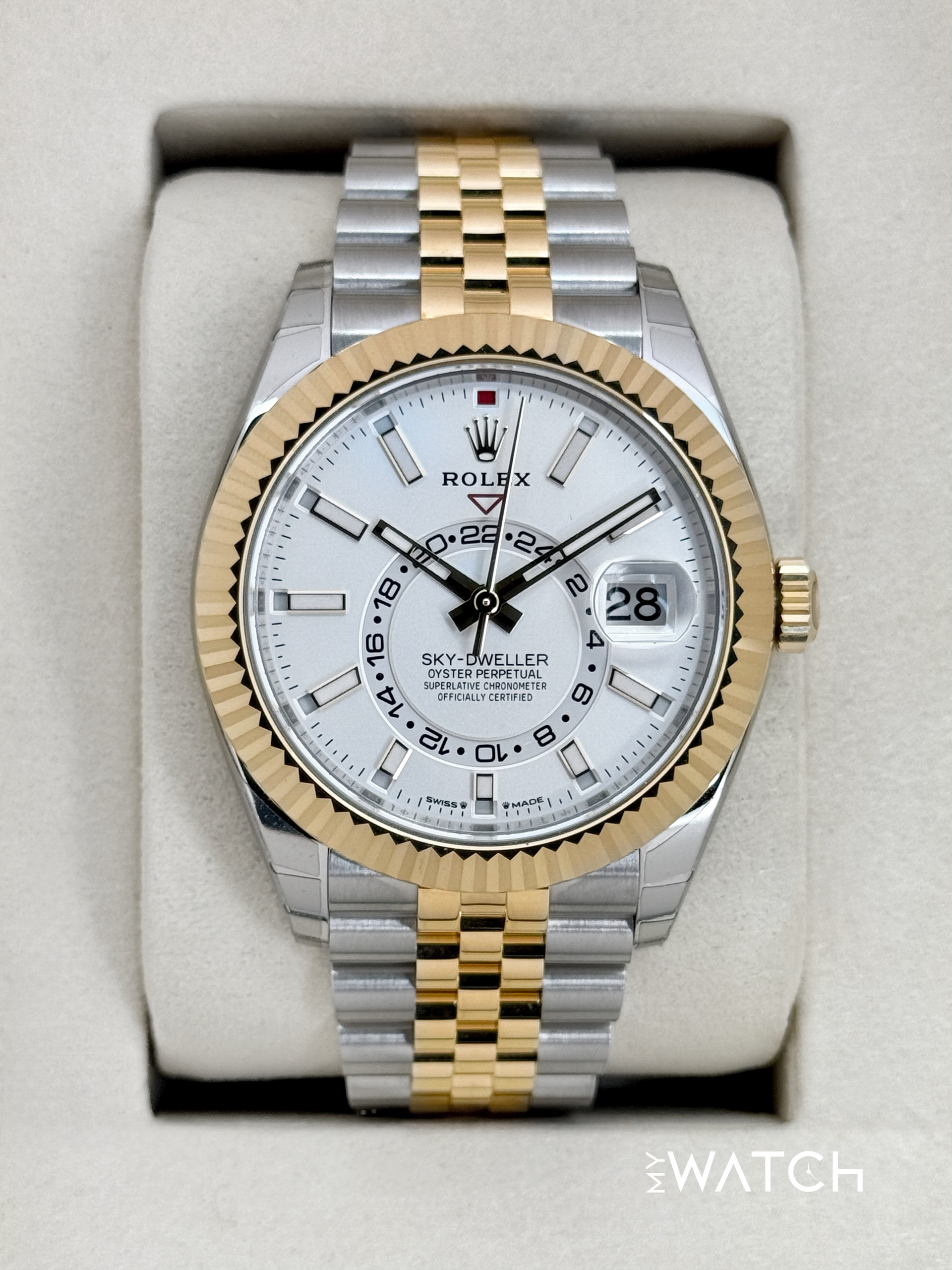 NEW 2025 Rolex Sky-Dweller 42mm 336933 Jubilee White Dial (STICKERED)