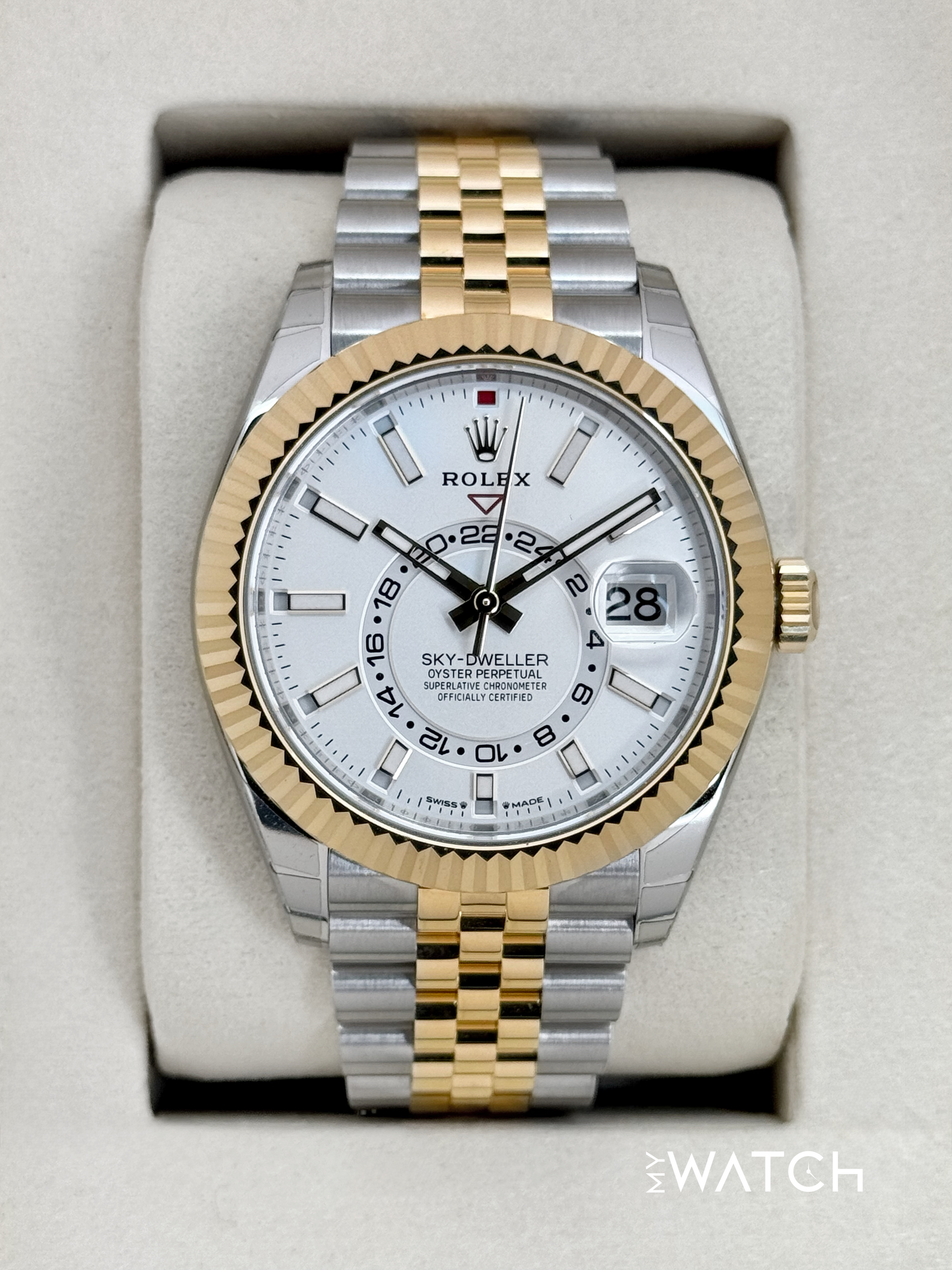 NEW 2025 Rolex Sky-Dweller 42mm 336933 Jubilee White Dial (STICKERED) - MyWatchLLC