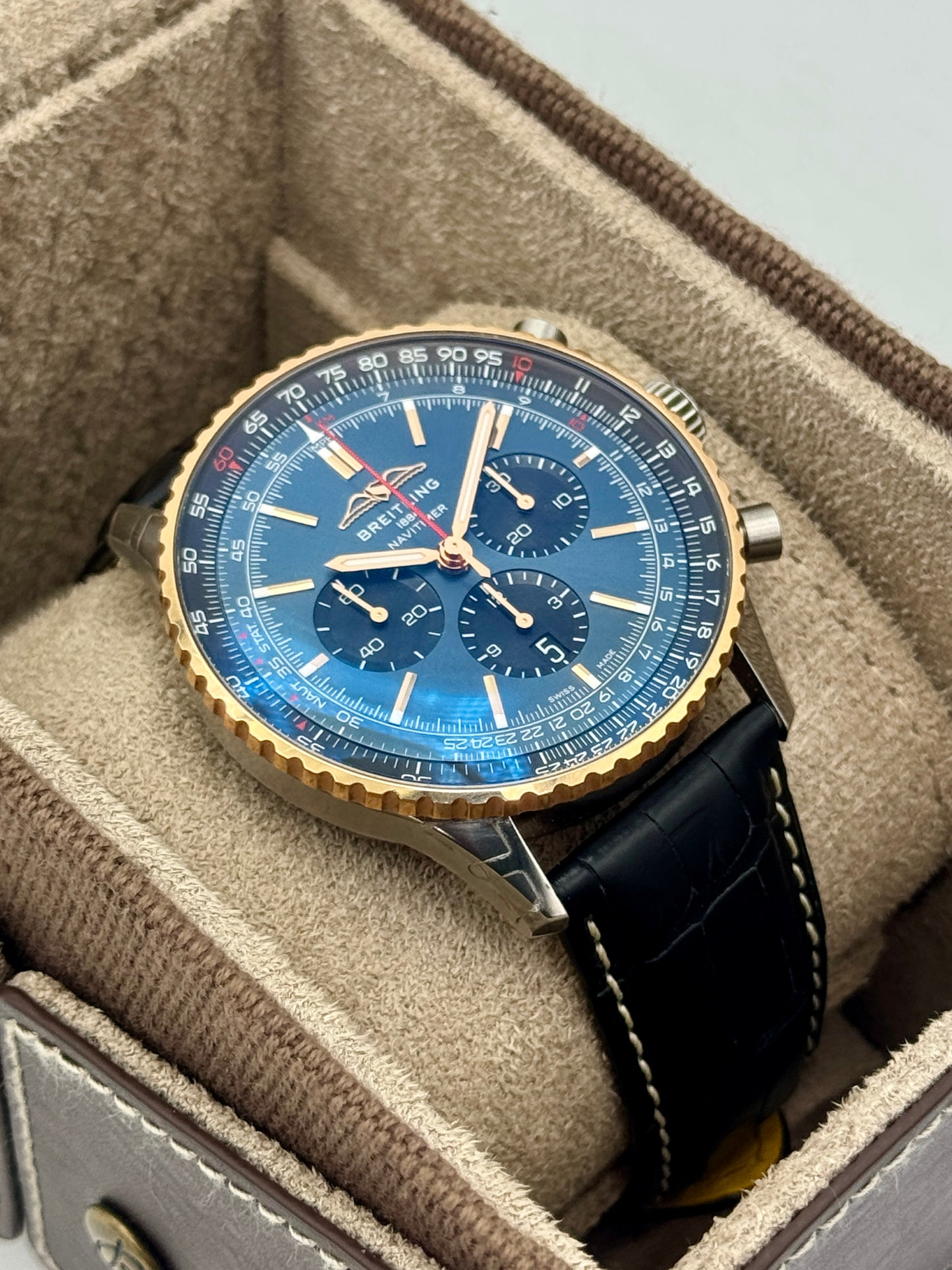 2024 Breitling Navitimer B01 Limited Edition 46mm UB0137 Two-Tone Blue Dial