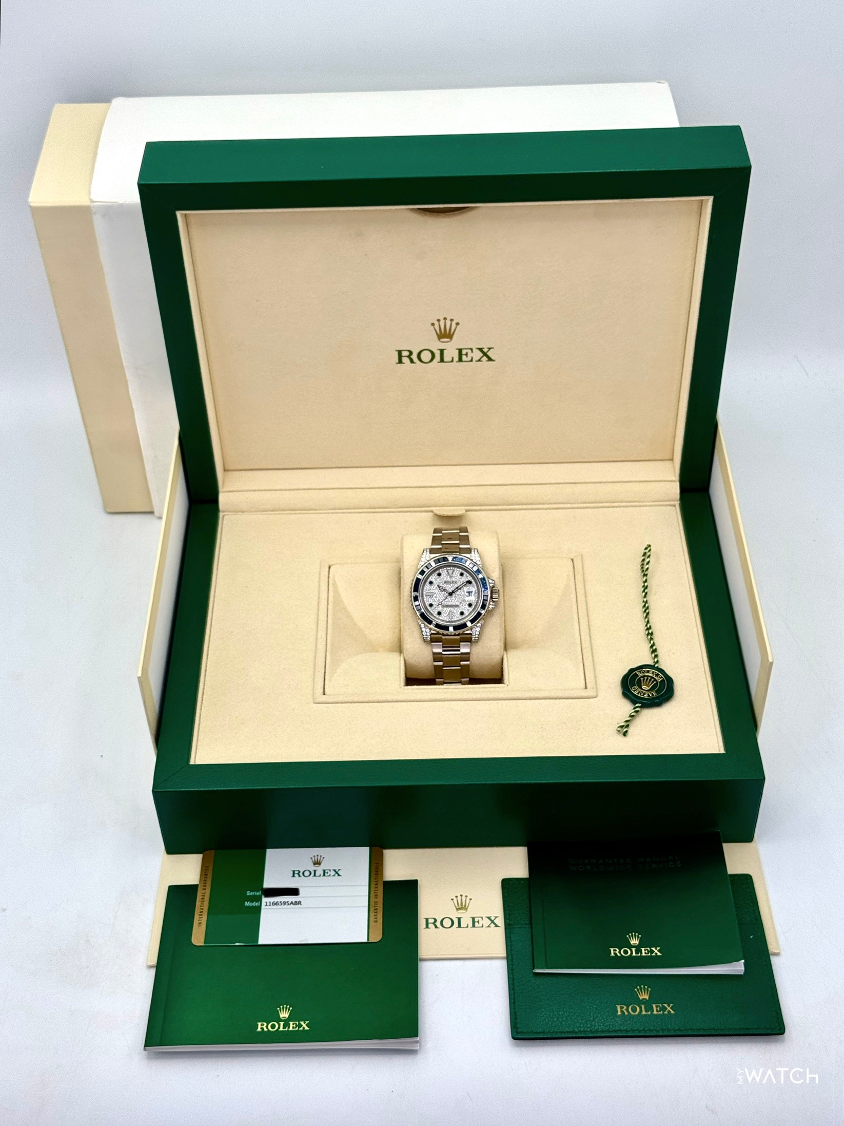 2019 Rolex Submariner 40mm 116659SABR White Gold Diamond Pave Dial - MyWatchLLC