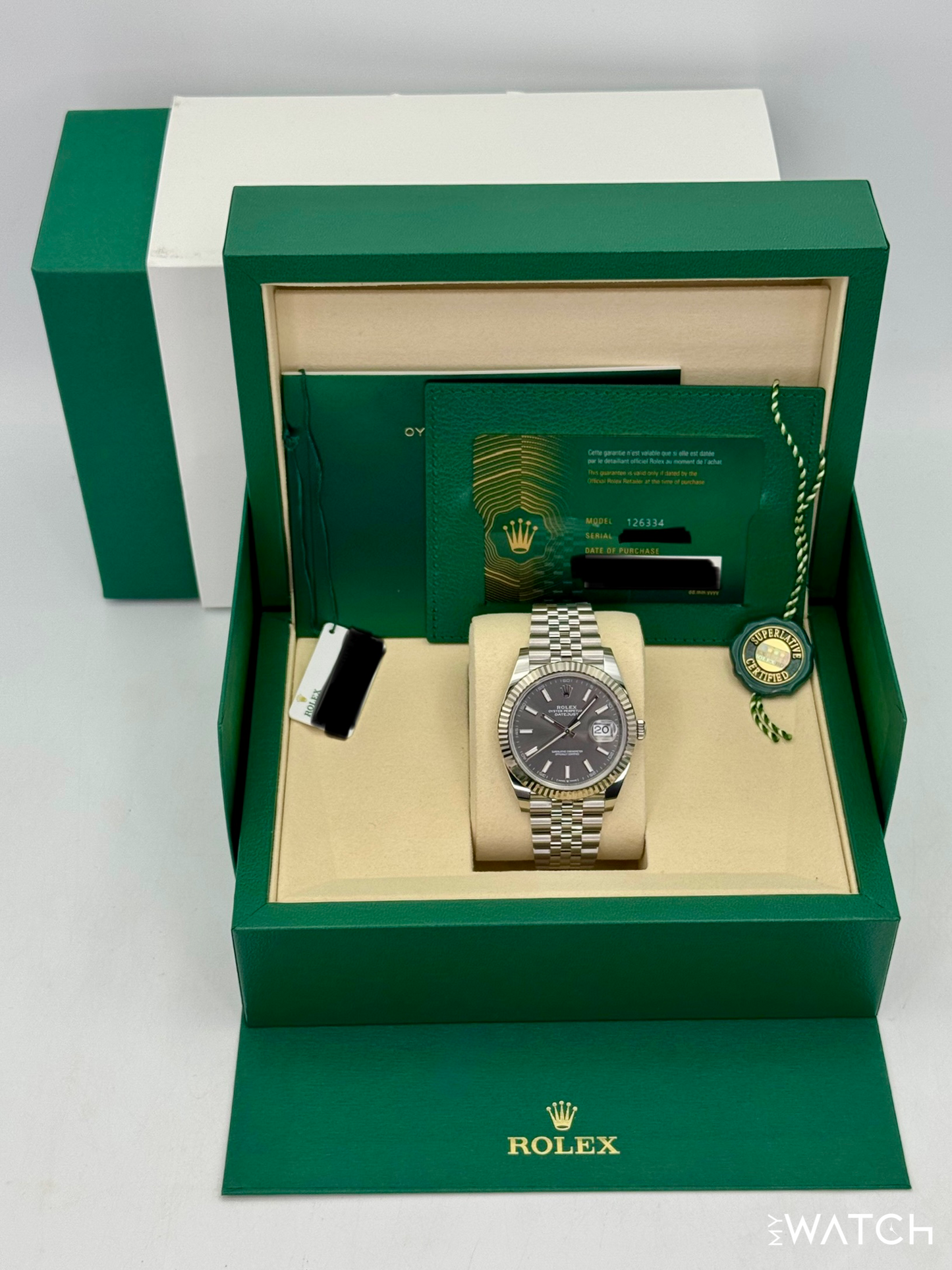 NEW 2025 Rolex Datejust 41mm 126334 Stainless Steel Jubilee Rhodium Dial