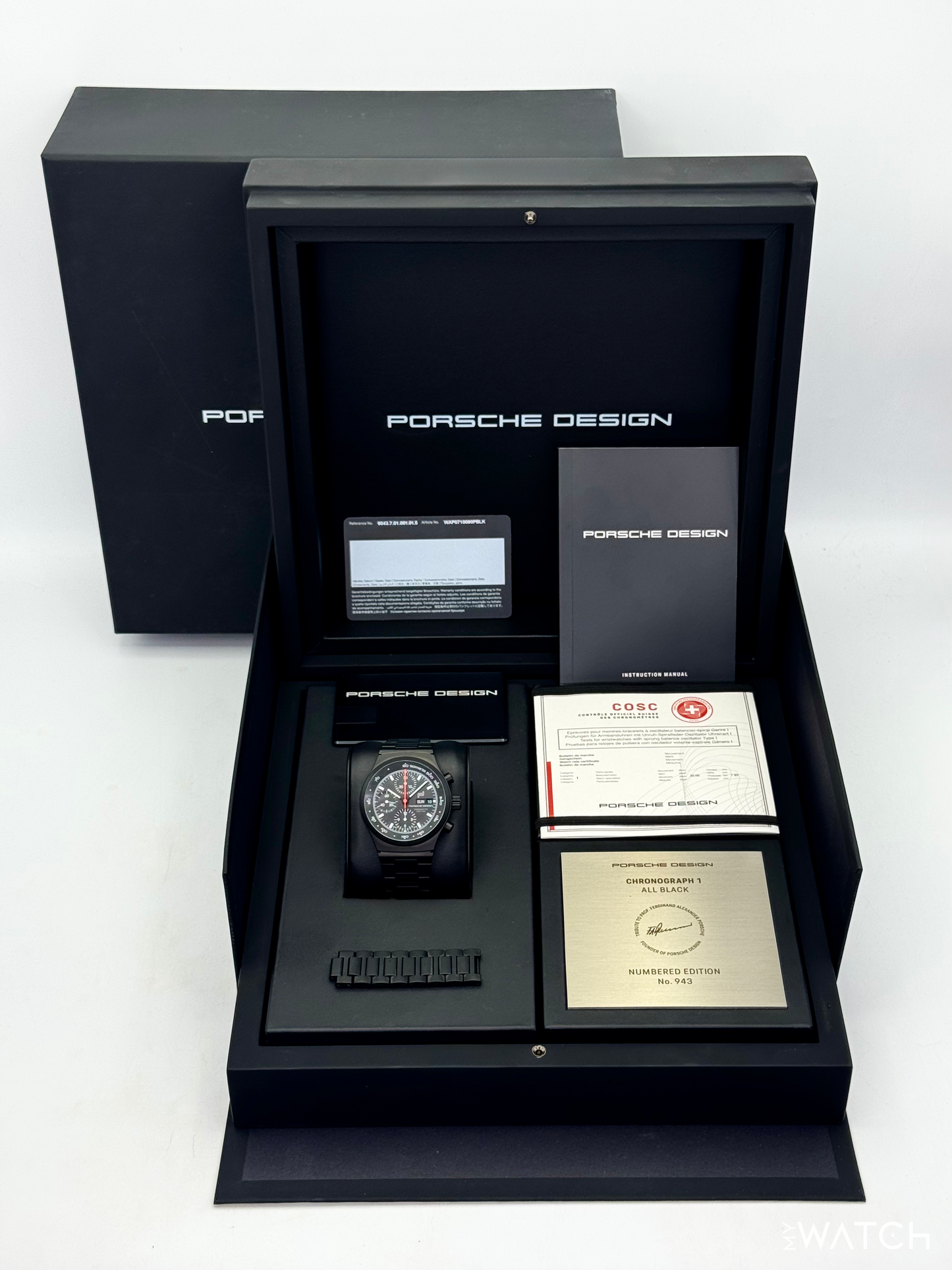 NEW 2025 Porsche Design Numbered Edition 41mm 6043.7.01.001.01.5 Titanium Black Dial
