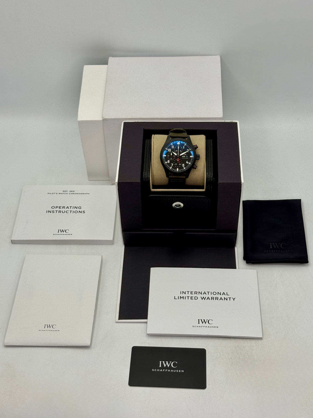 2021 IWC Pilot Chronograph Top Gun 44mm IW389104 Ceramic Black Dial