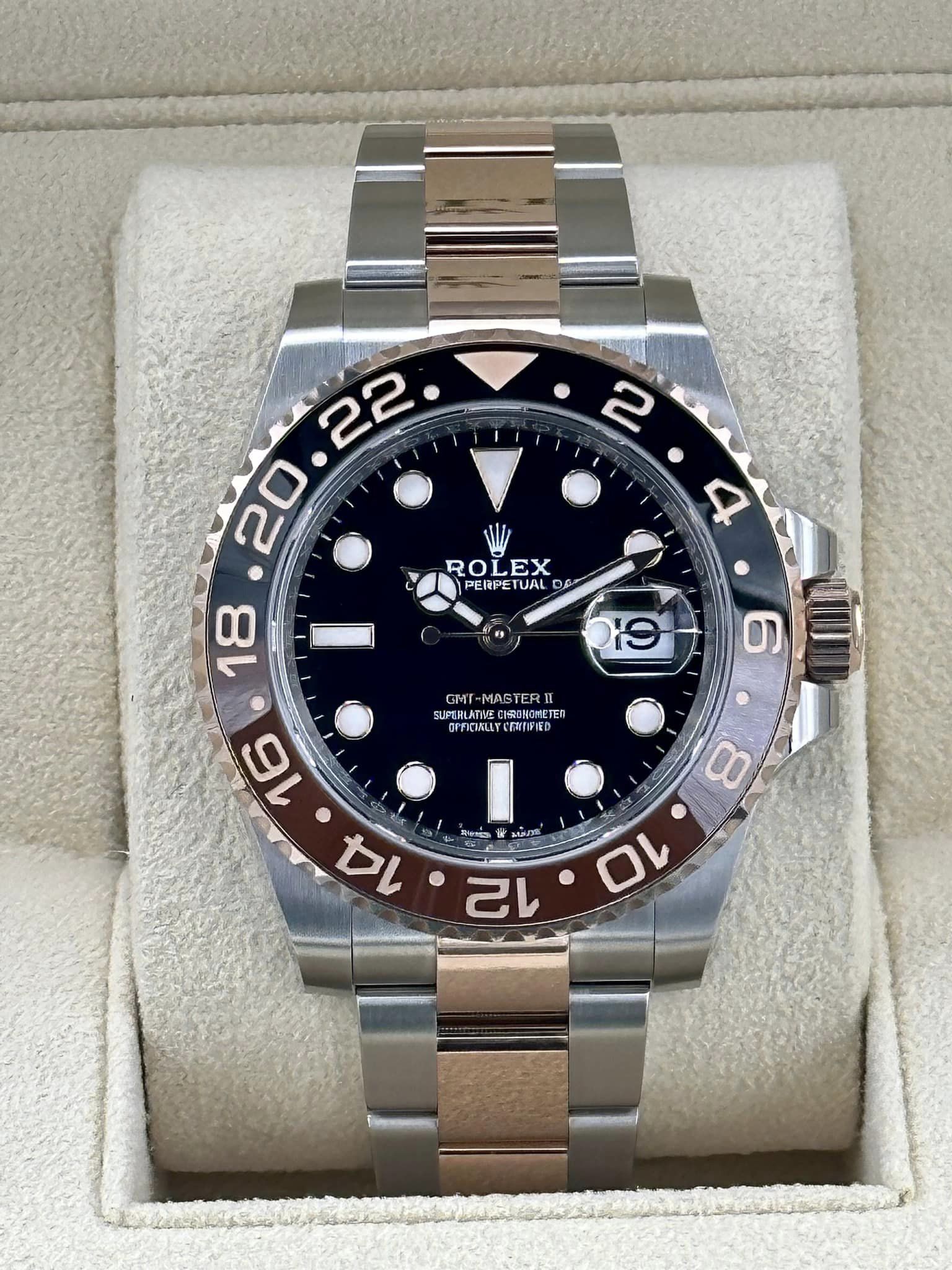 2023 Rolex GMT Master II "Rootbeer" 126711CHNR Two-Tone Black Dial - MyWatchLLC