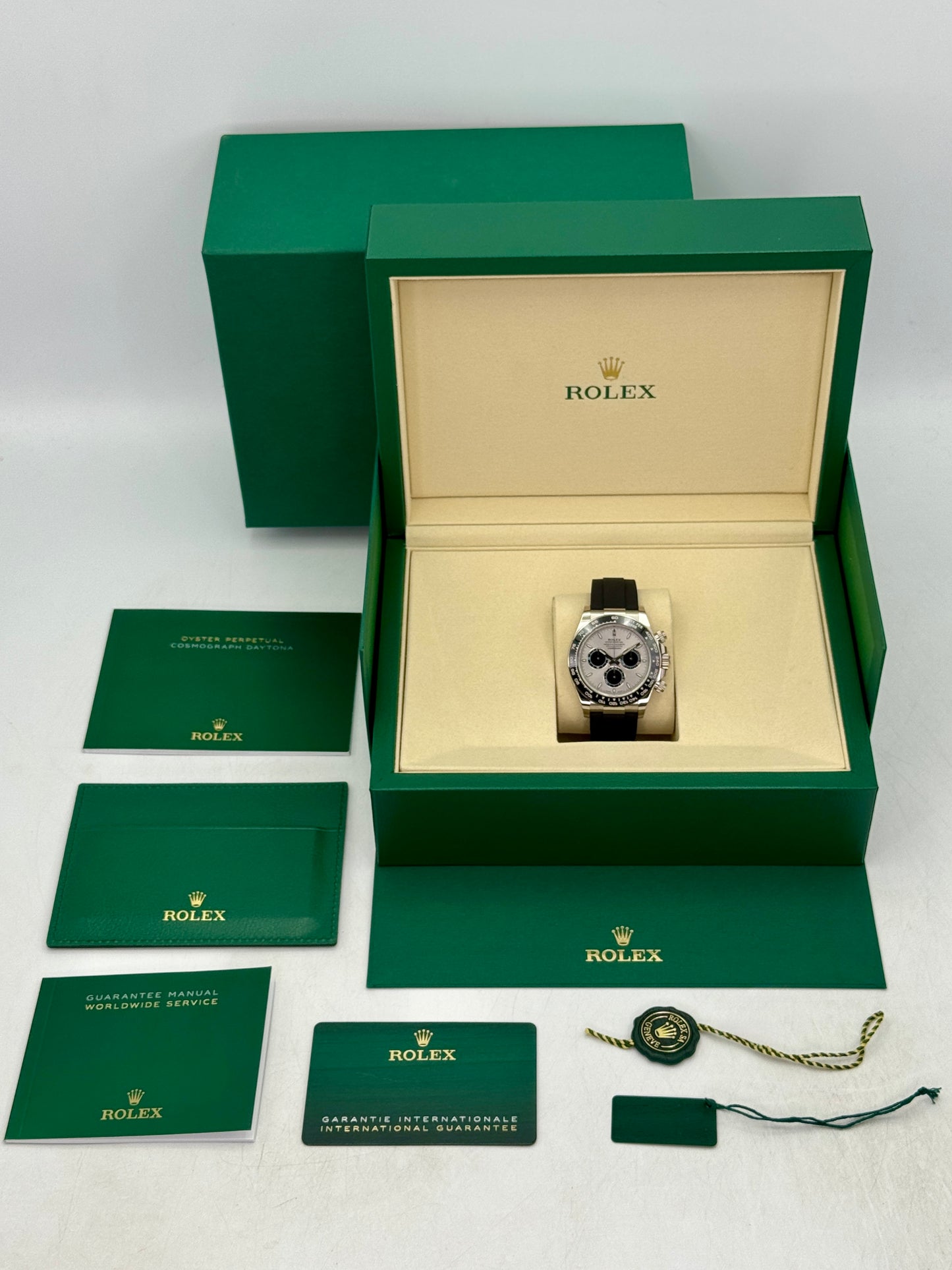 NEW 2026 Rolex Daytona 40mm 126519LN White Gold Oysterflex Silver Ghost Dial (NEW CARD STYLE)