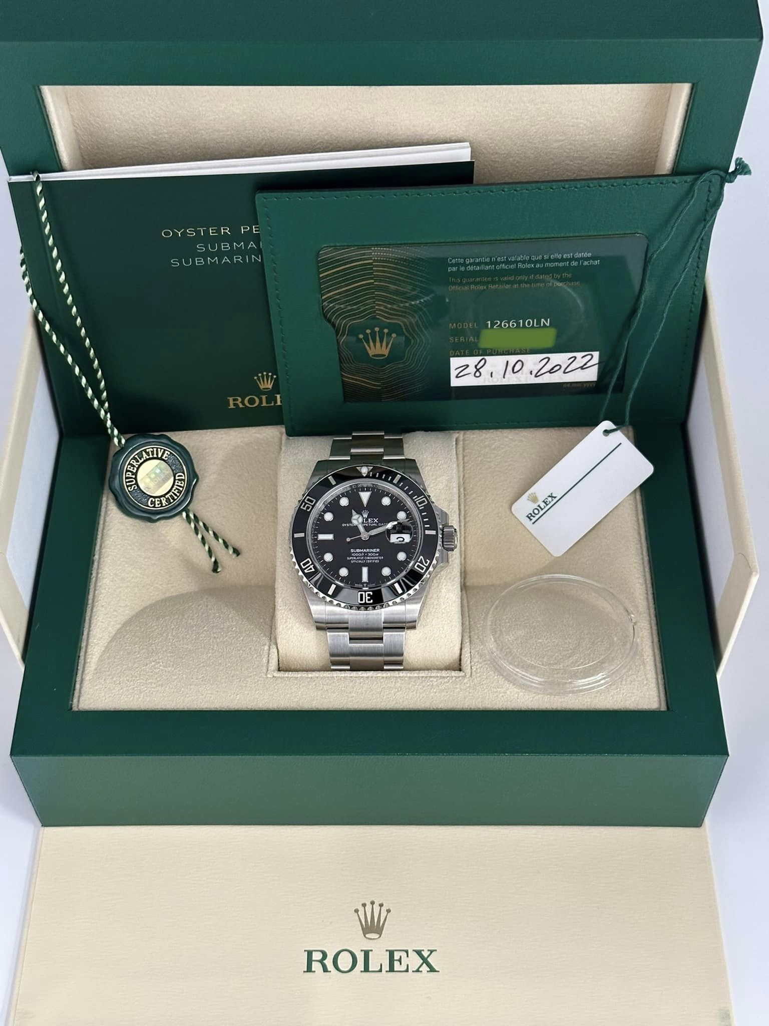 2022 Rolex Submariner Date 41mm 126610LN Stainless Steel Oyster Black Dial - MyWatchLLC