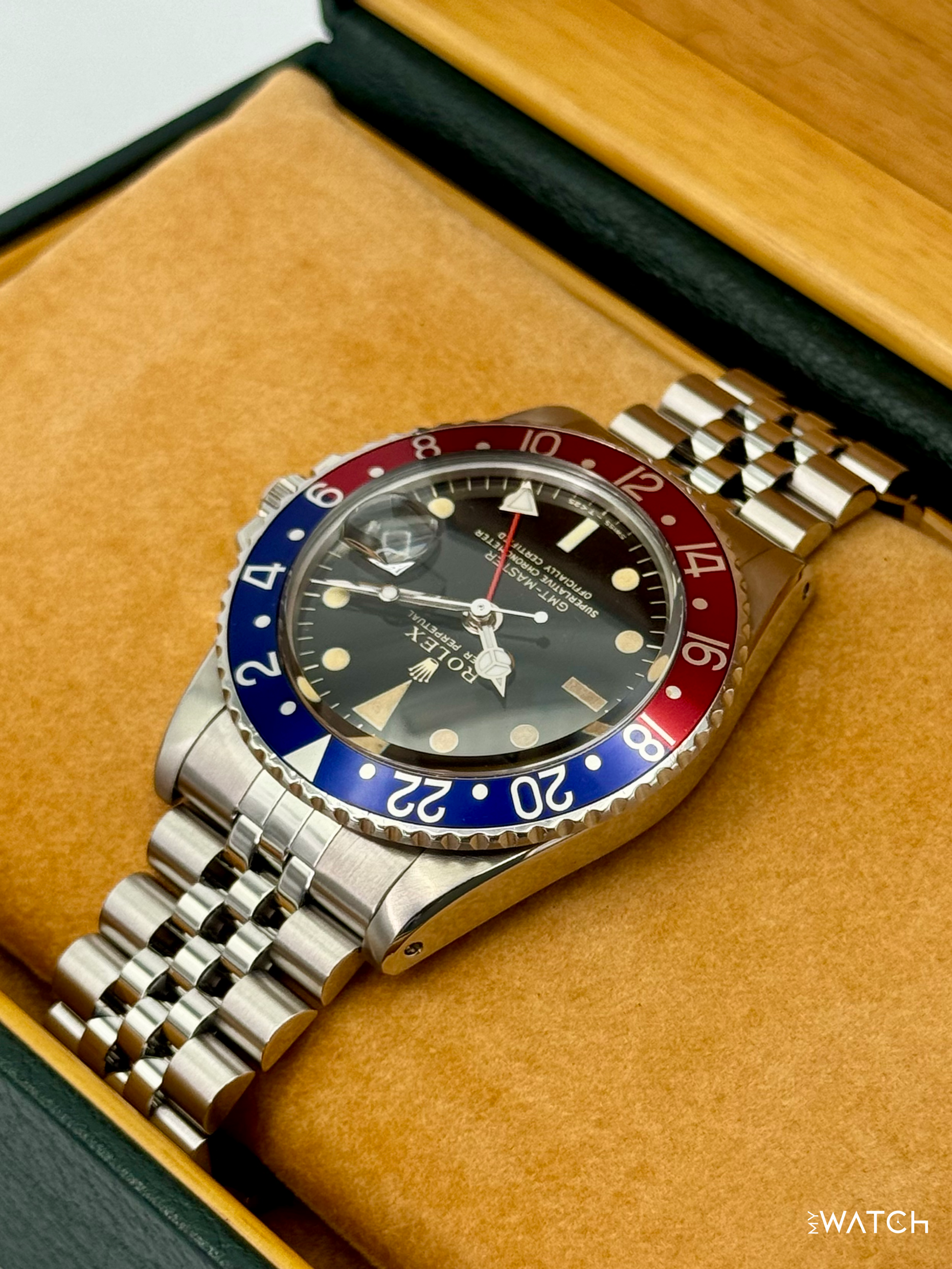 1966 Rolex GMT-Master "Pepsi" 40mm 1675 Stainless Steel Jubilee Black Dial - MyWatchLLC