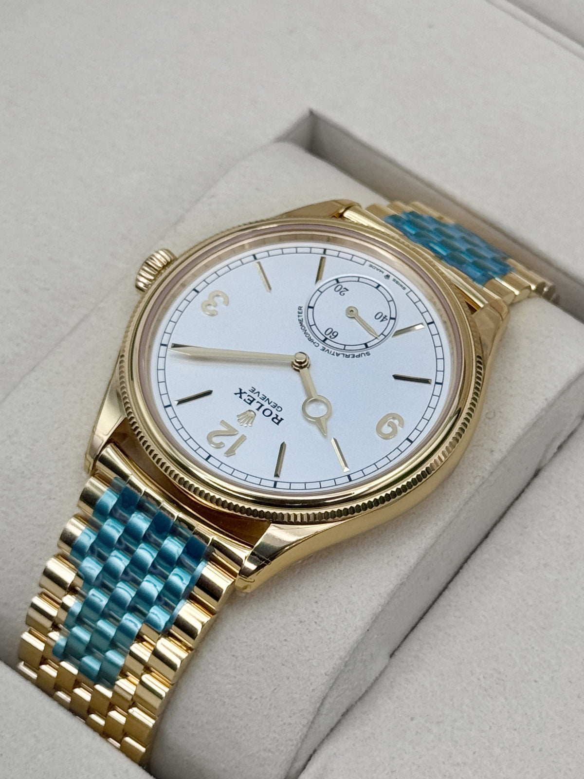 NEW 2026 Rolex 1908 39mm 52508 Yellow Gold Settimo Bracelet White Dial (STICKERED)