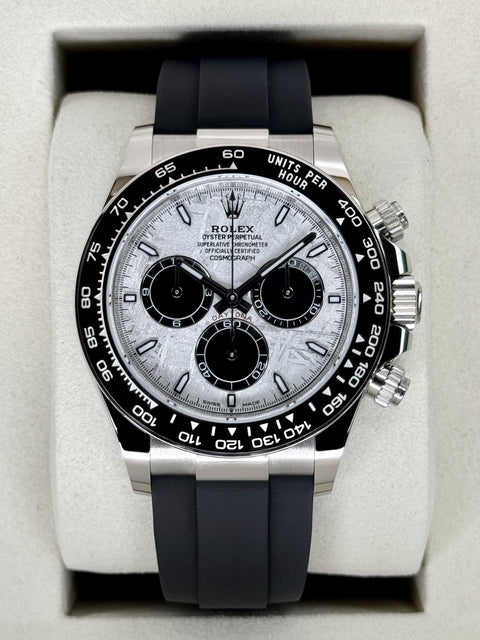 NEW 2026 Rolex Daytona 40mm 126519LN White Gold Oysterflex Meteorite Dial (NEW STYLE CARD)