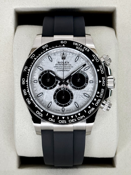 NEW 2026 Rolex Daytona 40mm 126519LN White Gold Oysterflex Meteorite Dial (NEW STYLE CARD)