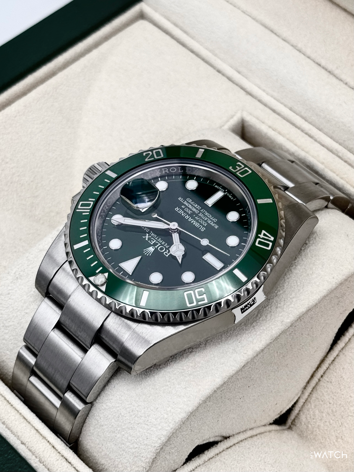 2016 Rolex Submariner “Hulk” 40mm 116610LV Green Dial (STICKERED) - MyWatchLLC