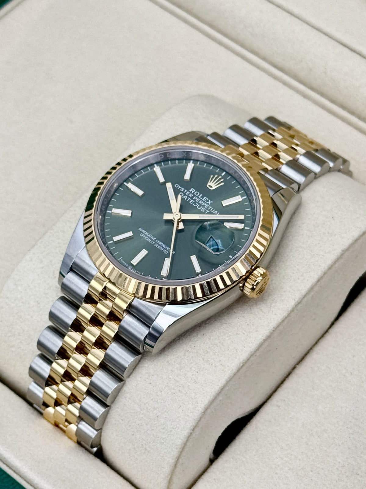 NEW 2026 Rolex Datejust 36mm 126233 Two-Tone Jubilee Oliver Green Dial