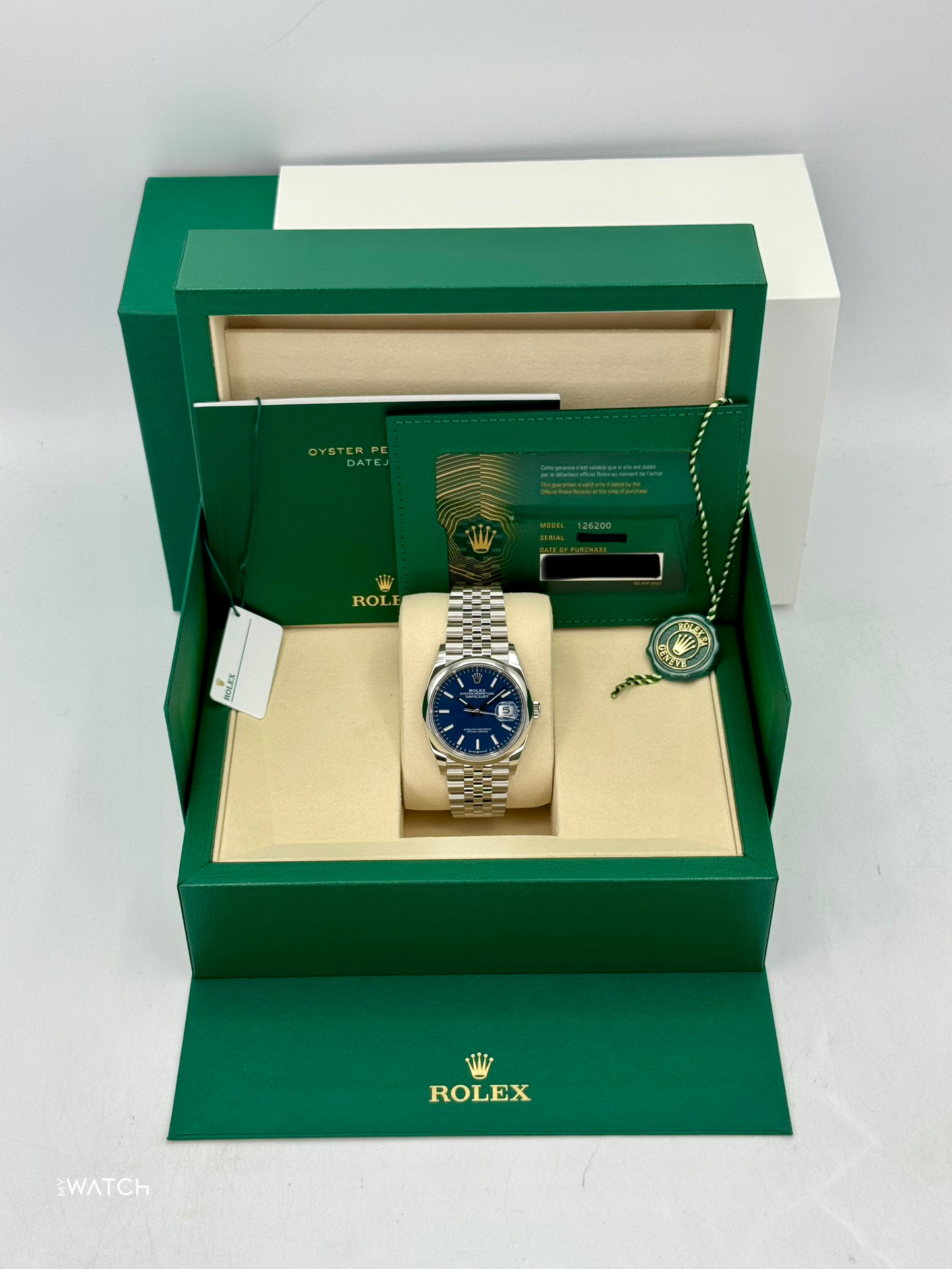 NEW 2026 Rolex Datejust 36mm 126200 Stainless Steel Jubilee Blue Dial - MyWatchLLC