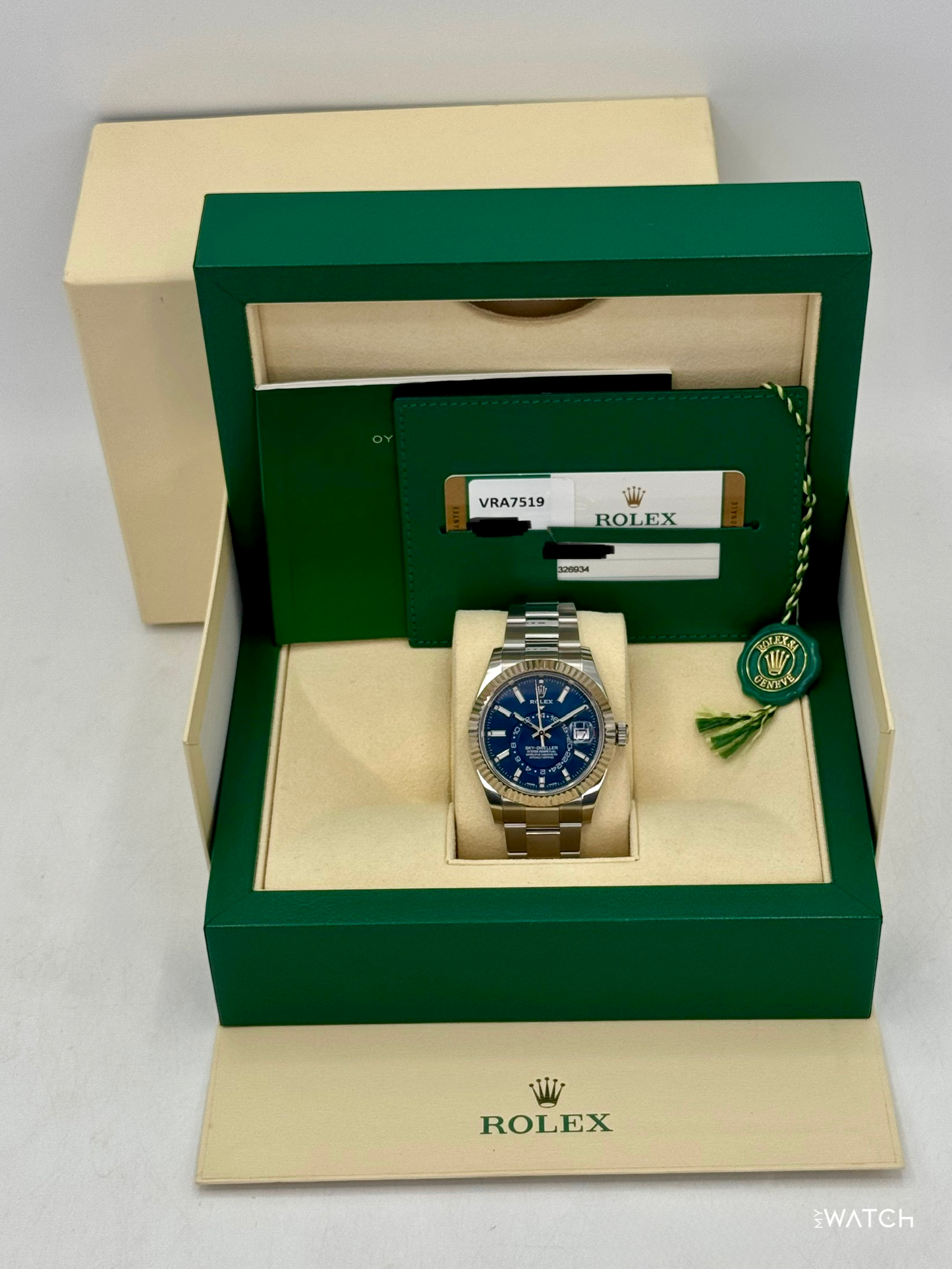 2017 Rolex Sky-Dweller 42mm 326934 Stainless Steel Oyster Blue Dial - MyWatchLLC