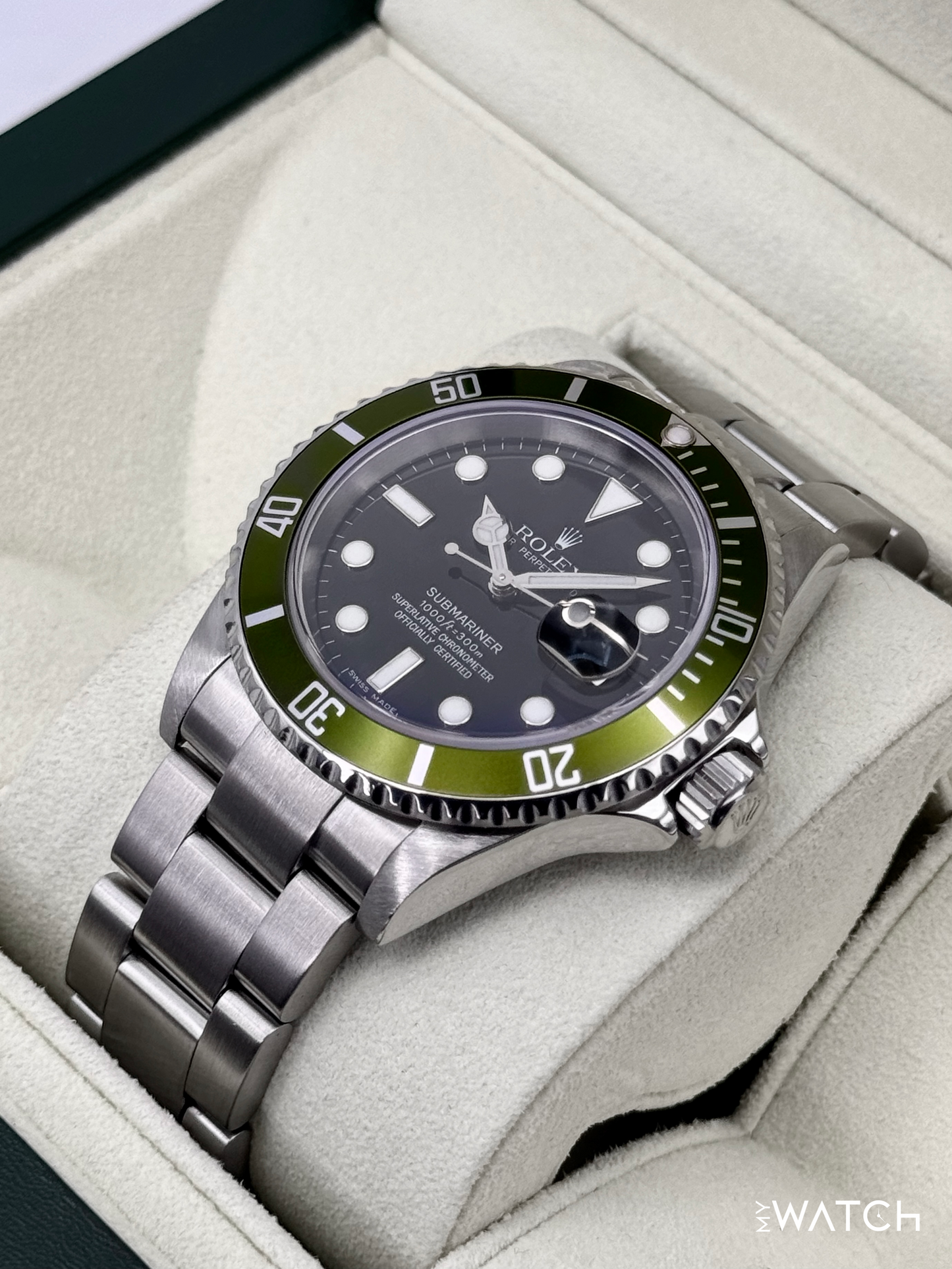 2005 Rolex Submariner "Kermit" 40mm 16610 Stainless Steel Black Dial - MyWatchLLC