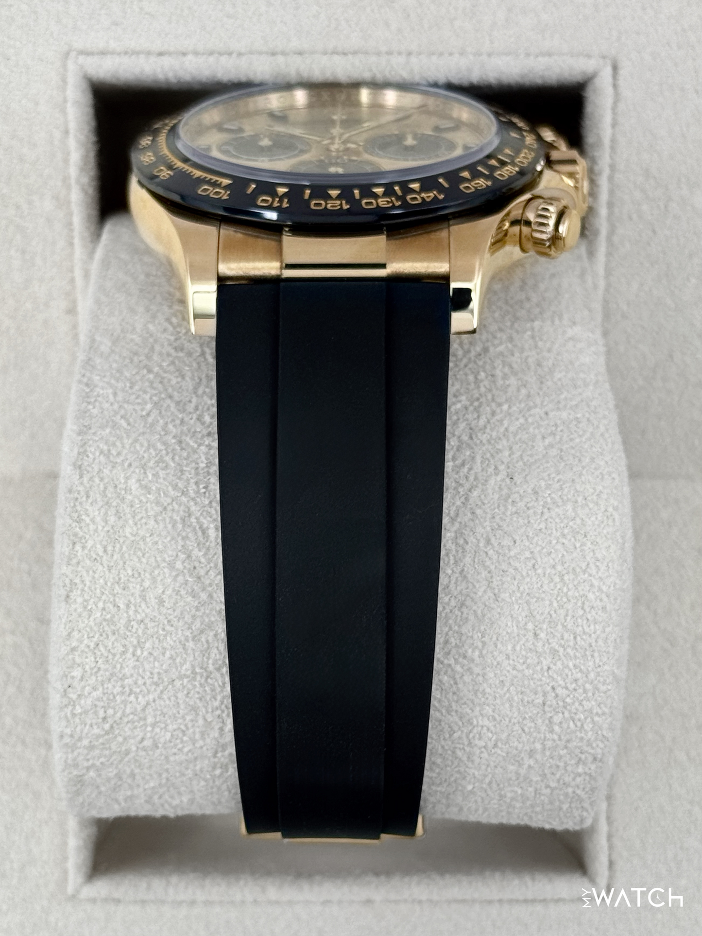 2023 Rolex Daytona 40mm 116518LN 18K Yellow Gold Oysterflex Champagne Dial - MyWatchLLC