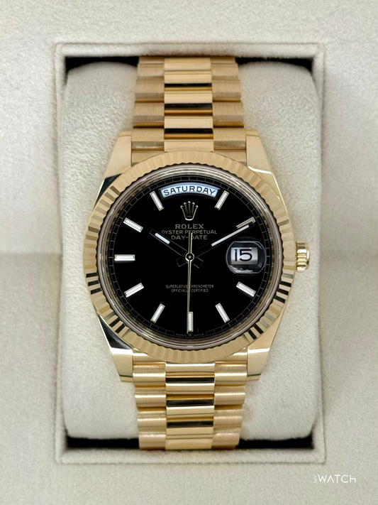 2024 Rolex Day-Date 40mm 228238 Yellow Gold Black Dial