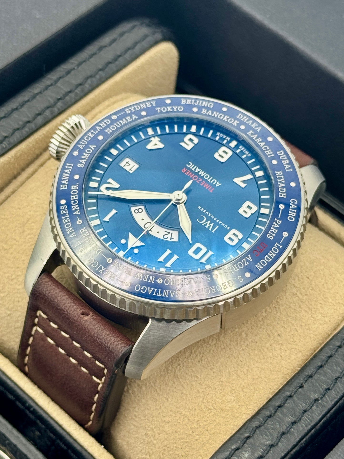 2023 IWC Pilot Timezoner Le Petit Prince 46mm IW395503 Stainless Steel Blue Dial