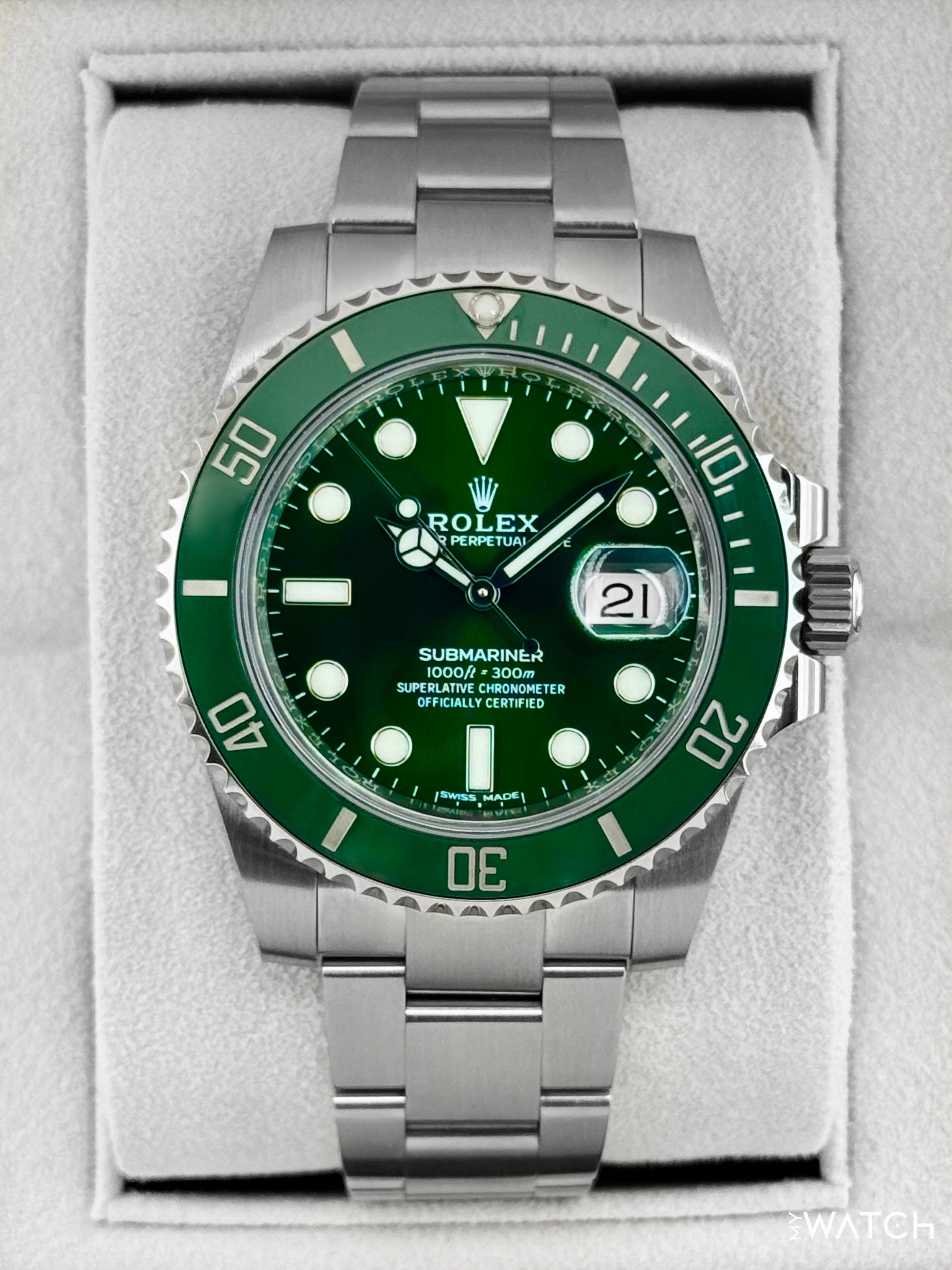 2017 Rolex Submariner “Hulk” 40mm 116610LV Green Dial