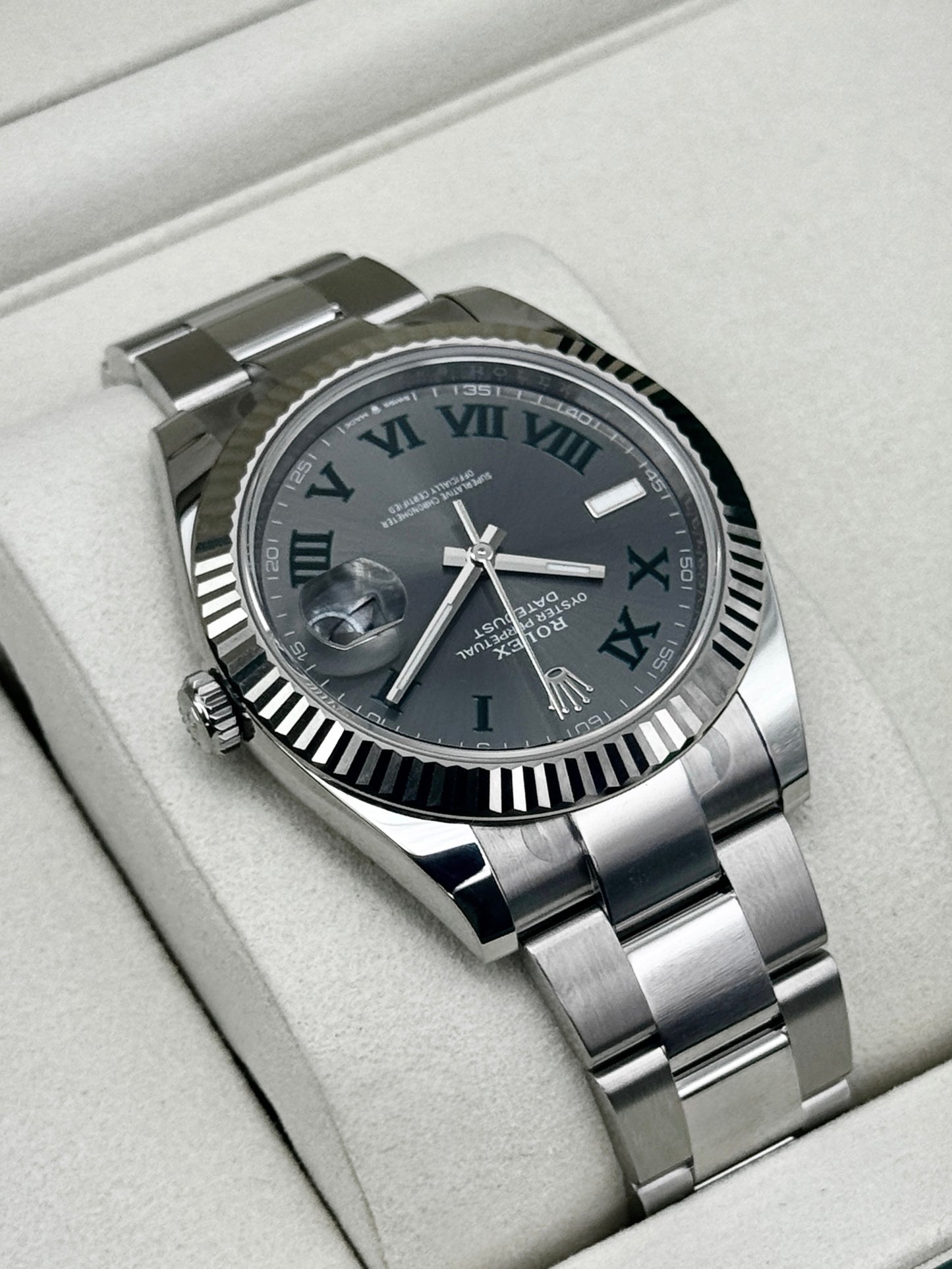 NEW 2026 Rolex Datejust 41mm 126334 Stainless Steel Oyster Wimbledon Dial (STICKERED)