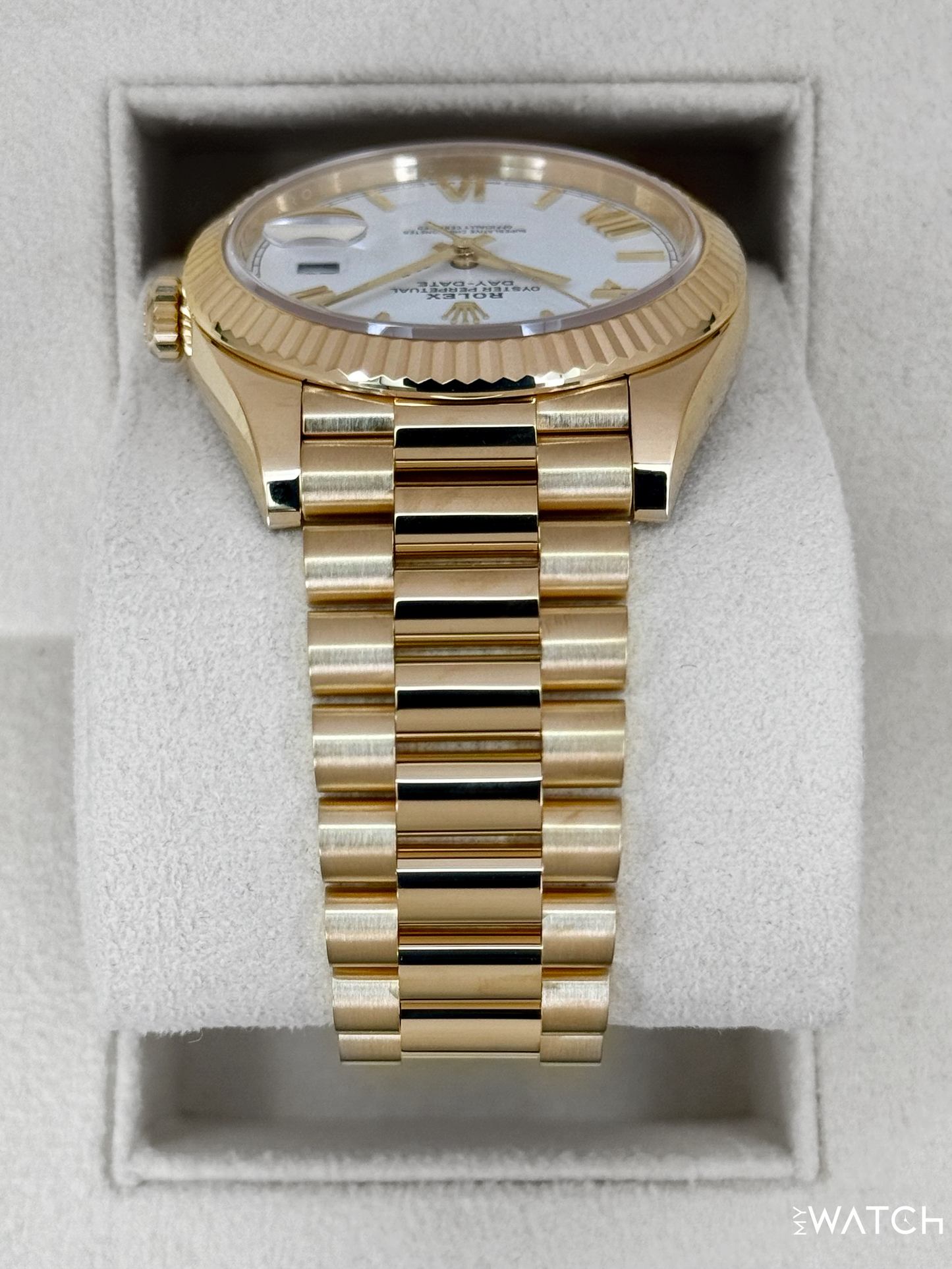 NEW 2025 Rolex Day-Date 40mm 228238 Presidential White Dial - MyWatchLLC