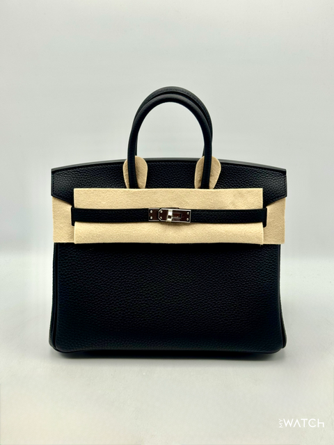 NEW 2026 Hermès Birkin 25 Handbag Togo Palladium Hardware Noir (Black)