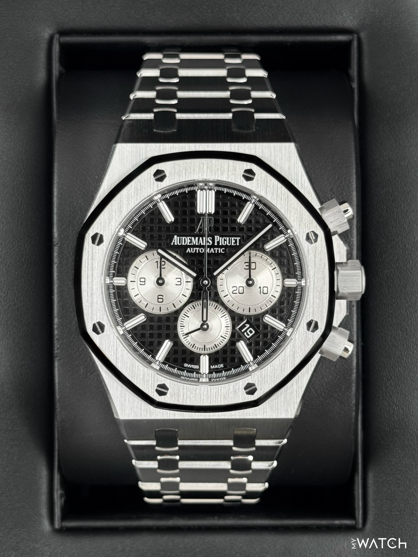 2021 Audemars Piguet Royal Oak Chronograph 41mm 26331ST Stainless Steel Black Dial - MyWatchLLC