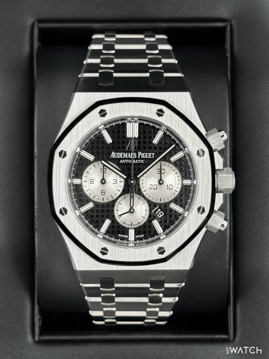 2021 Audemars Piguet Royal Oak Chronograph 41mm 26331ST Stainless Steel Black Dial - MyWatchLLC