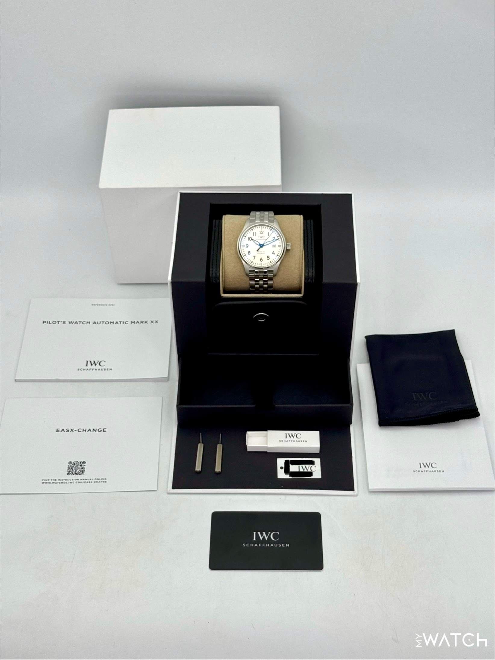 2025 IWC Pilot's Watch Mark XX 40mm IW328208 Stainless Steel White Dial - MyWatchLLC