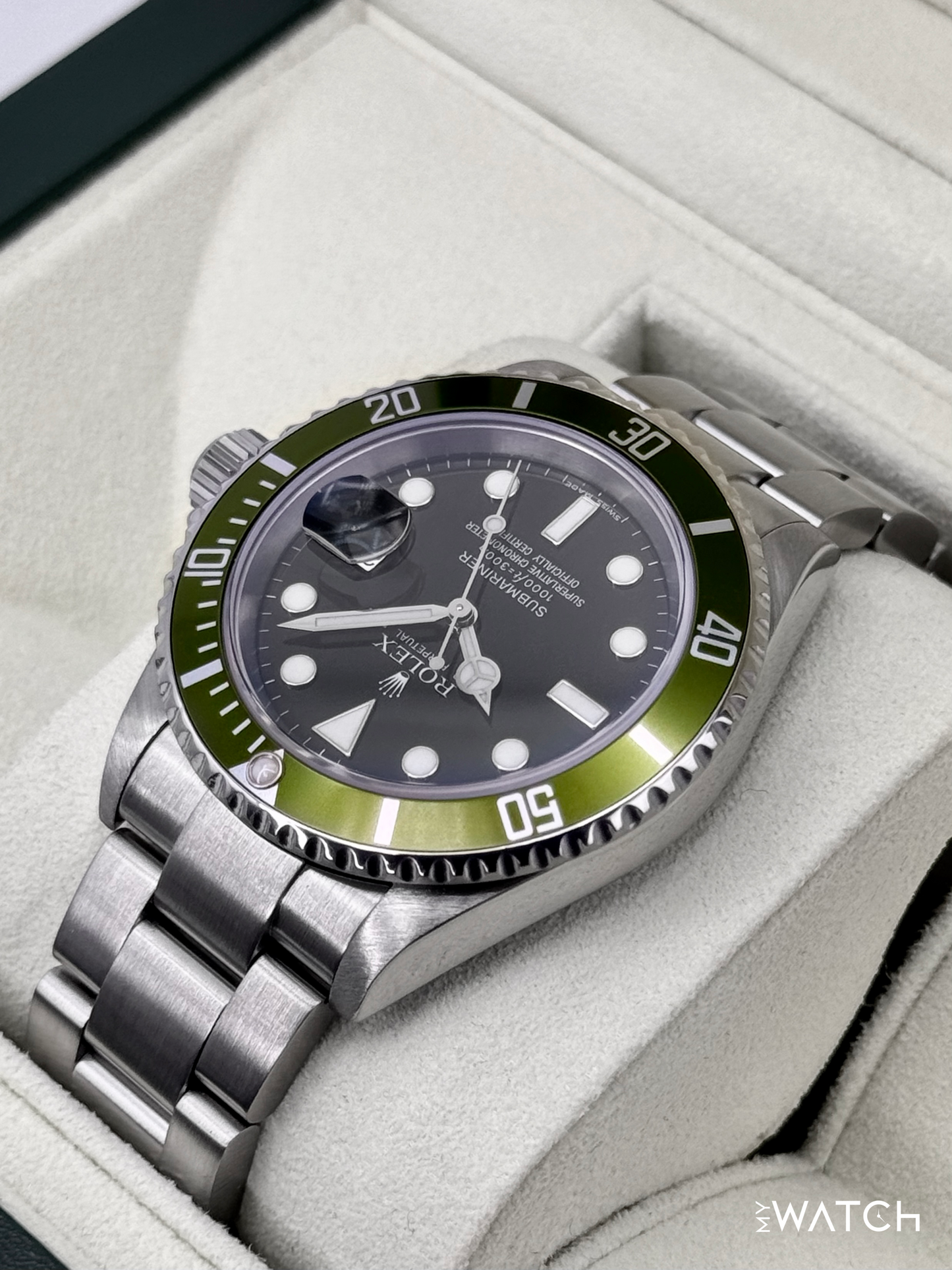 2005 Rolex Submariner "Kermit" 40mm 16610 Stainless Steel Black Dial - MyWatchLLC
