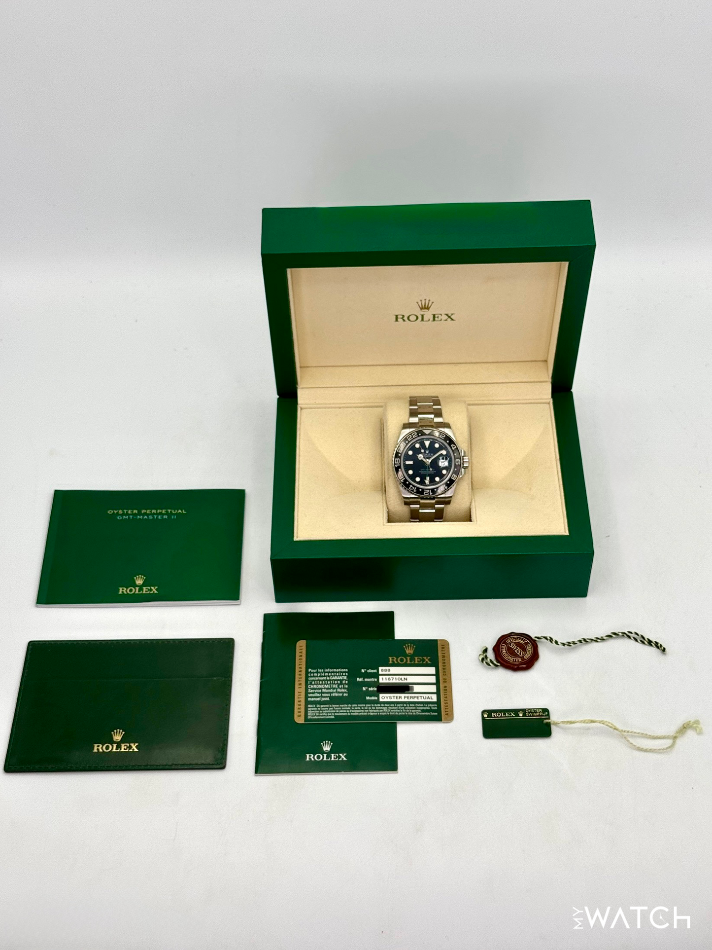 2007 Rolex GMT-Master II 40mm 116710LN Stainless Steel Black Dial - MyWatchLLC