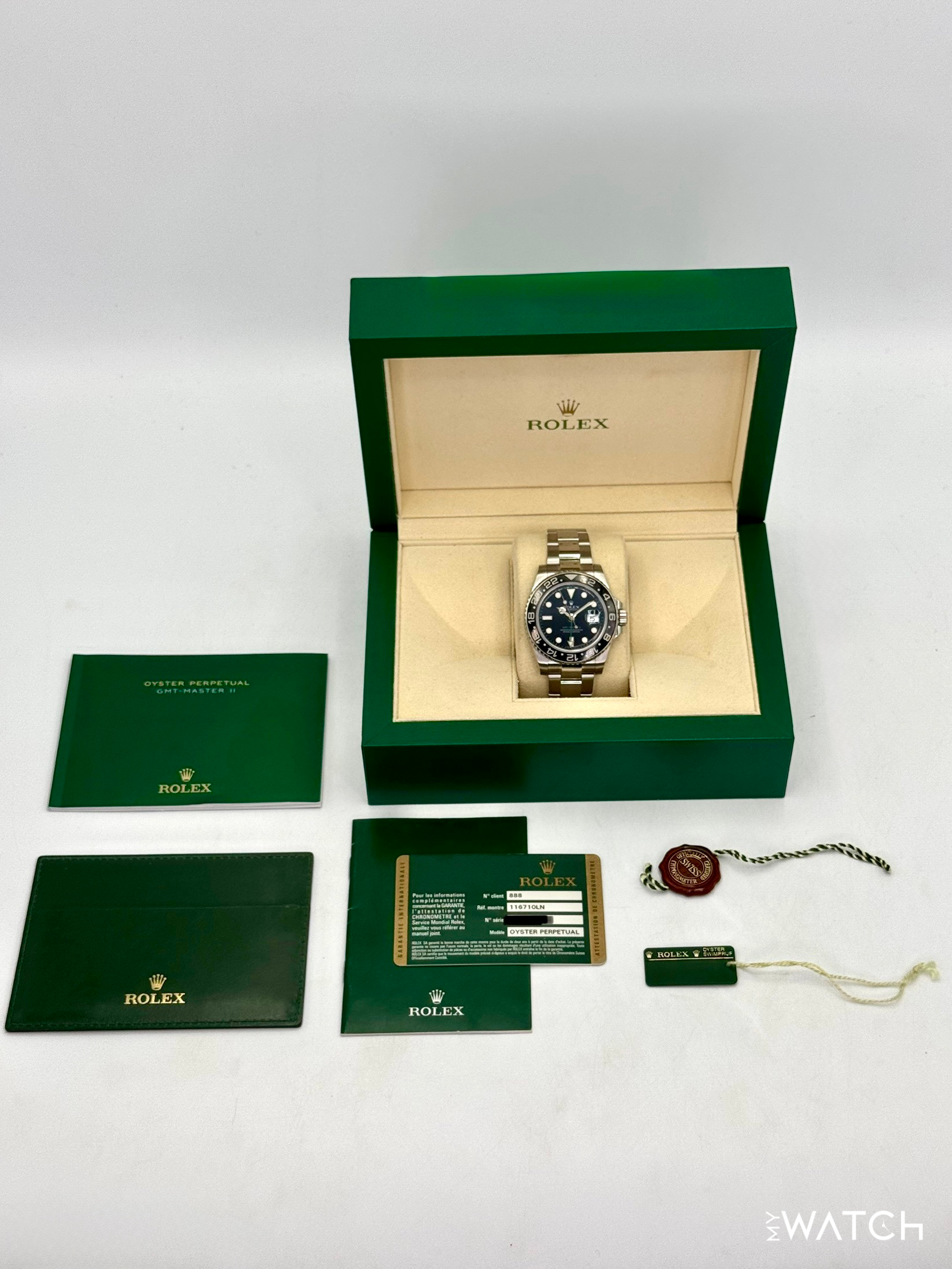 2007 Rolex GMT-Master II 40mm 116710LN Stainless Steel Black Dial - MyWatchLLC