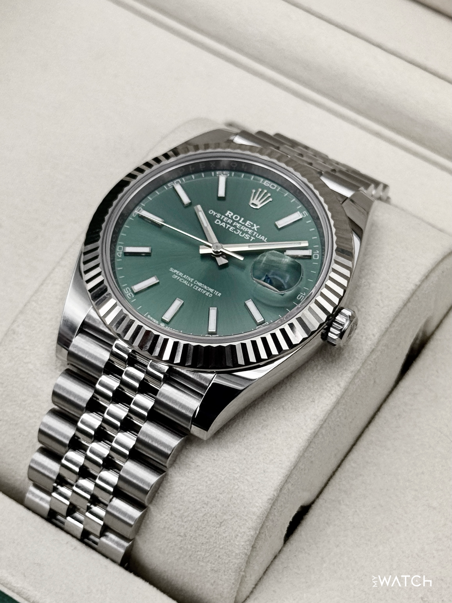 2025 Rolex Datejust 41mm 126334 Jubilee Green Dial - MyWatchLLC