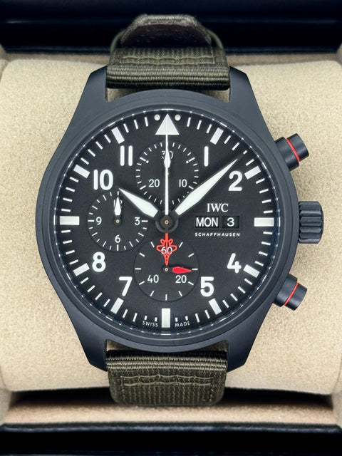 2021 IWC Pilot Chronograph Top Gun 44mm IW389104 Ceramic Black Dial