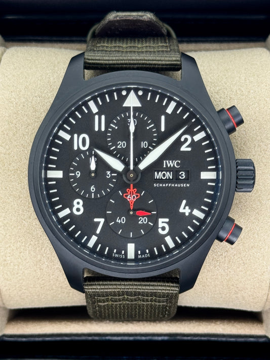 2021 IWC Pilot Chronograph Top Gun 44mm IW389104 Ceramic Black Dial